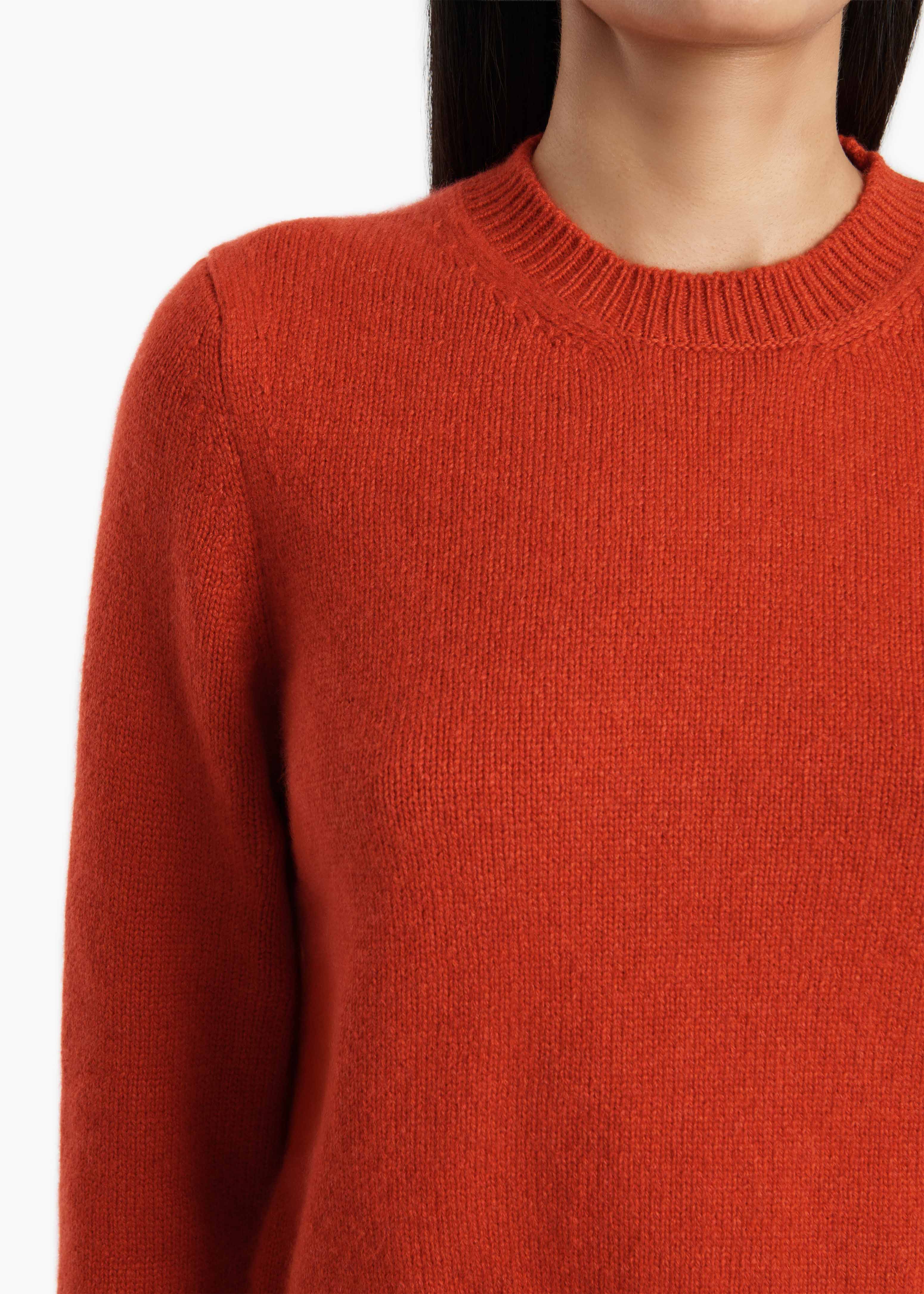 Khaite - Leta Sweater in Persimmon - Image 5