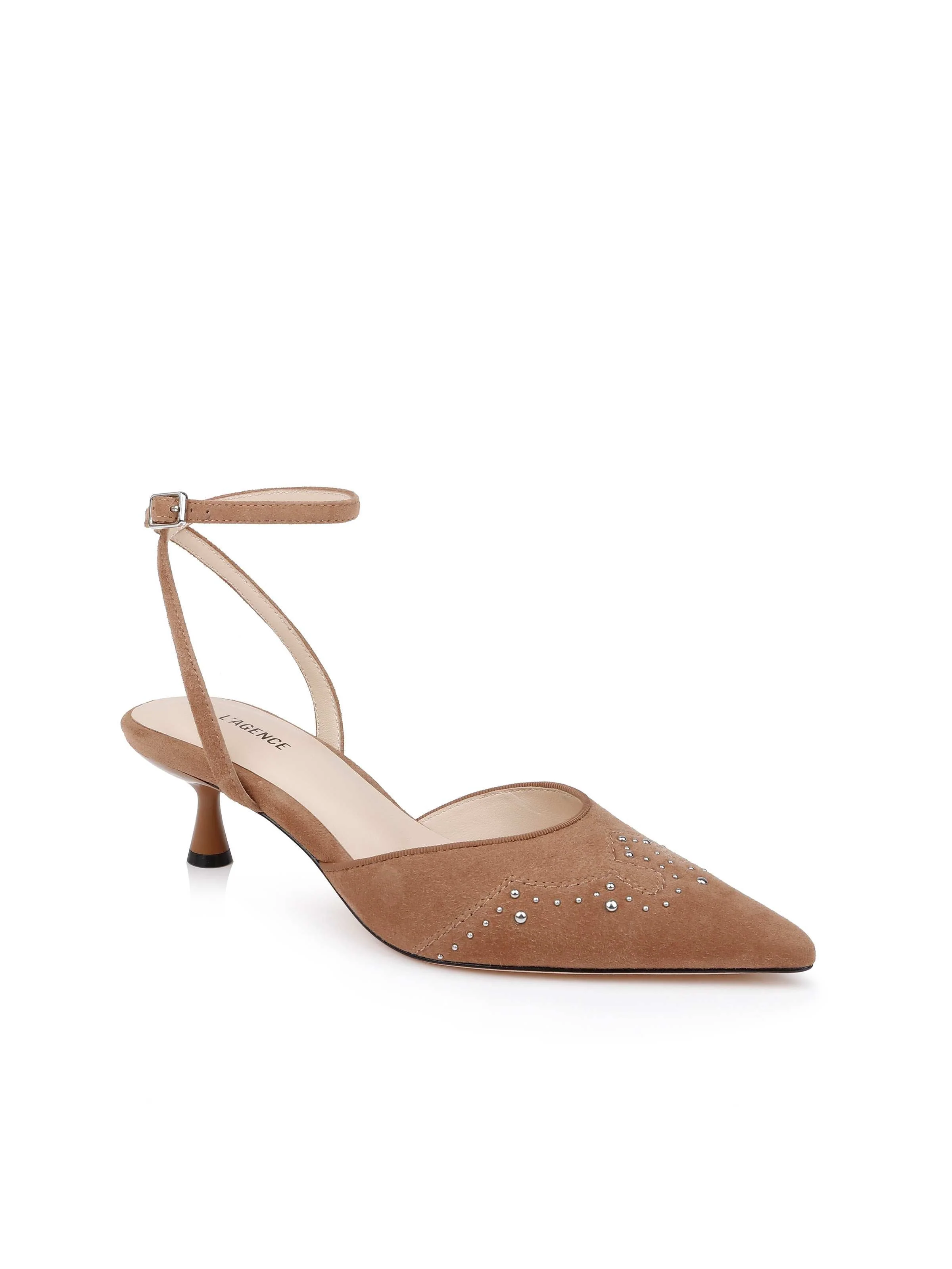 L'AGENCE - Liana Suede Kitten - Heel Mule - Image 2