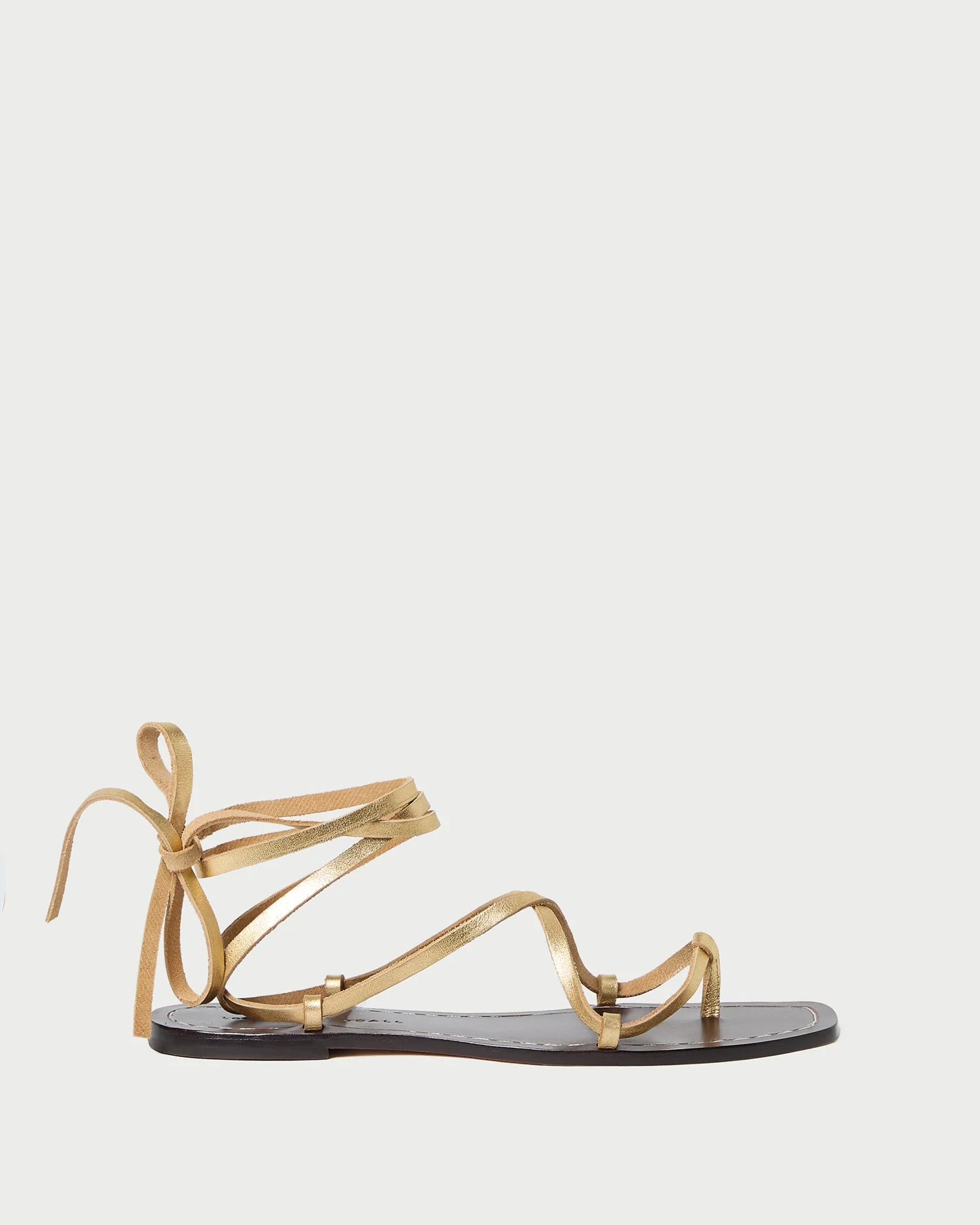 Loeffler Randall - Lianna Gold/Espresso Lace - Up Sandal - Image 4