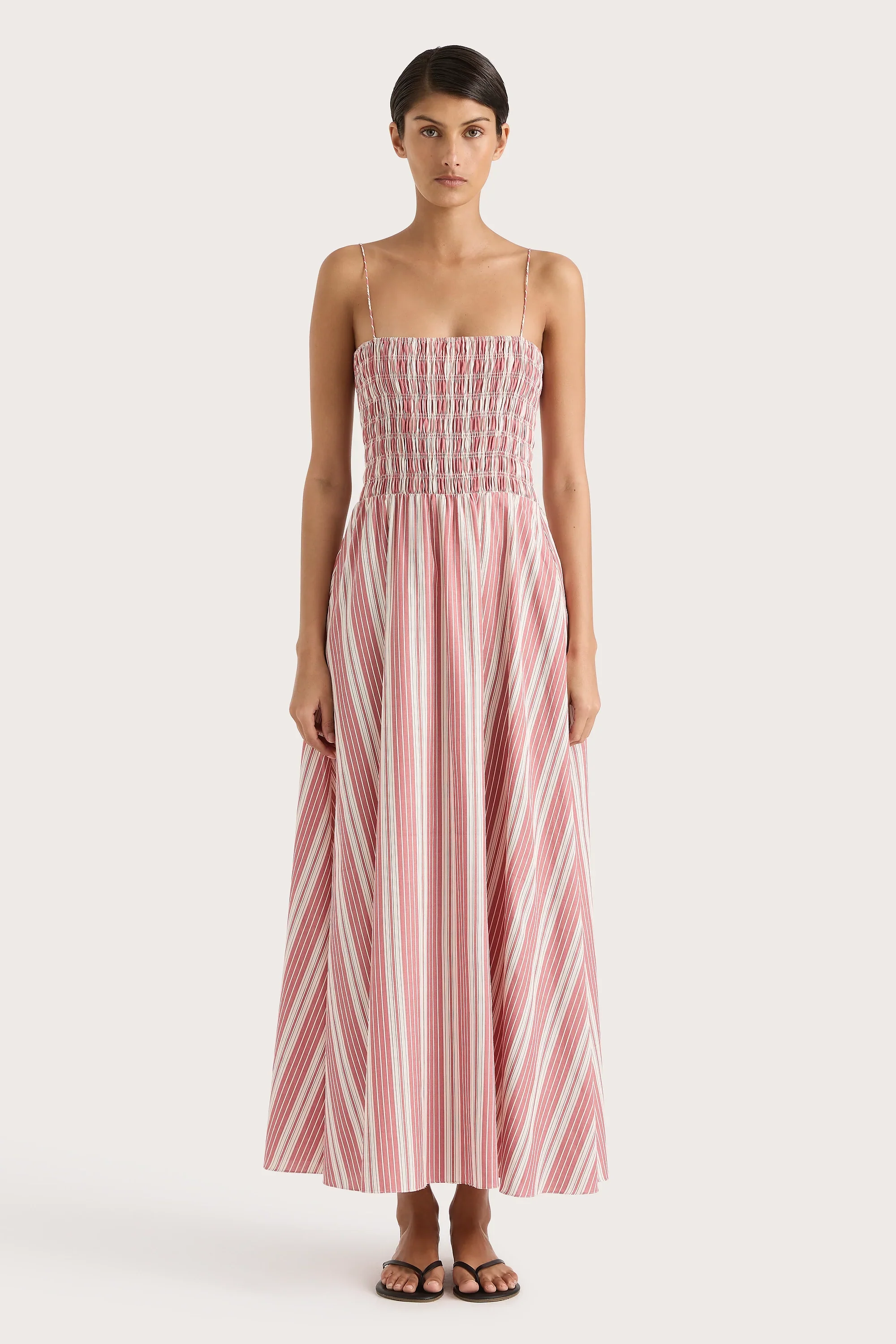 Faithfull - Lida Maxi Dress Cherry Stripe - Final Sale