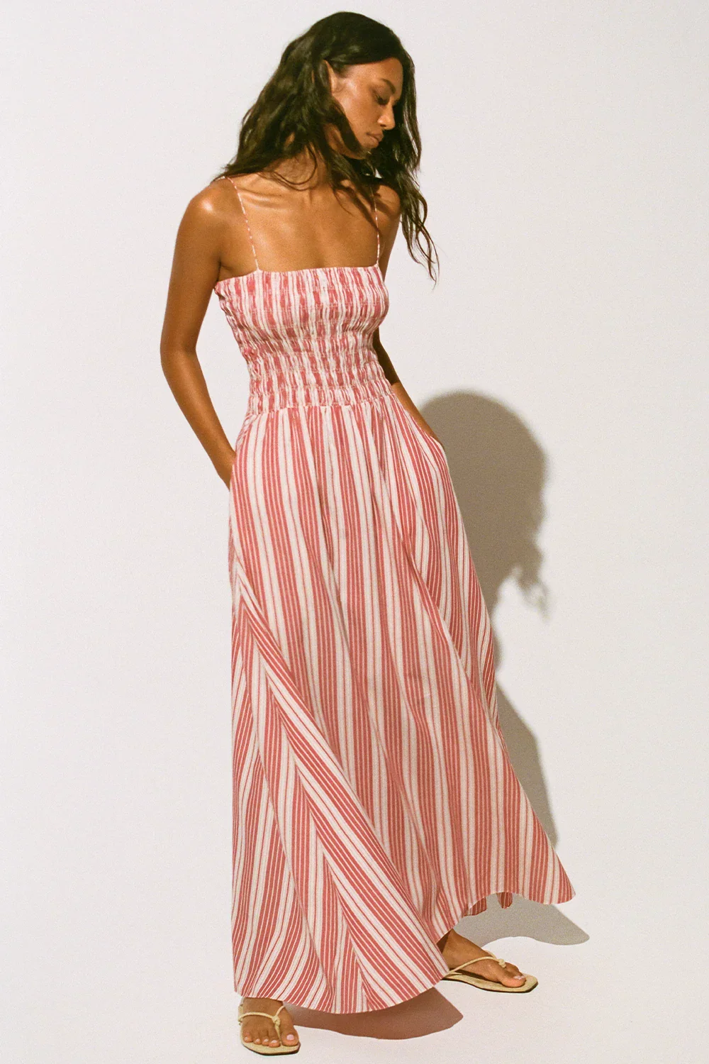 Faithfull - Lida Maxi Dress Cherry Stripe - Final Sale - Image 2