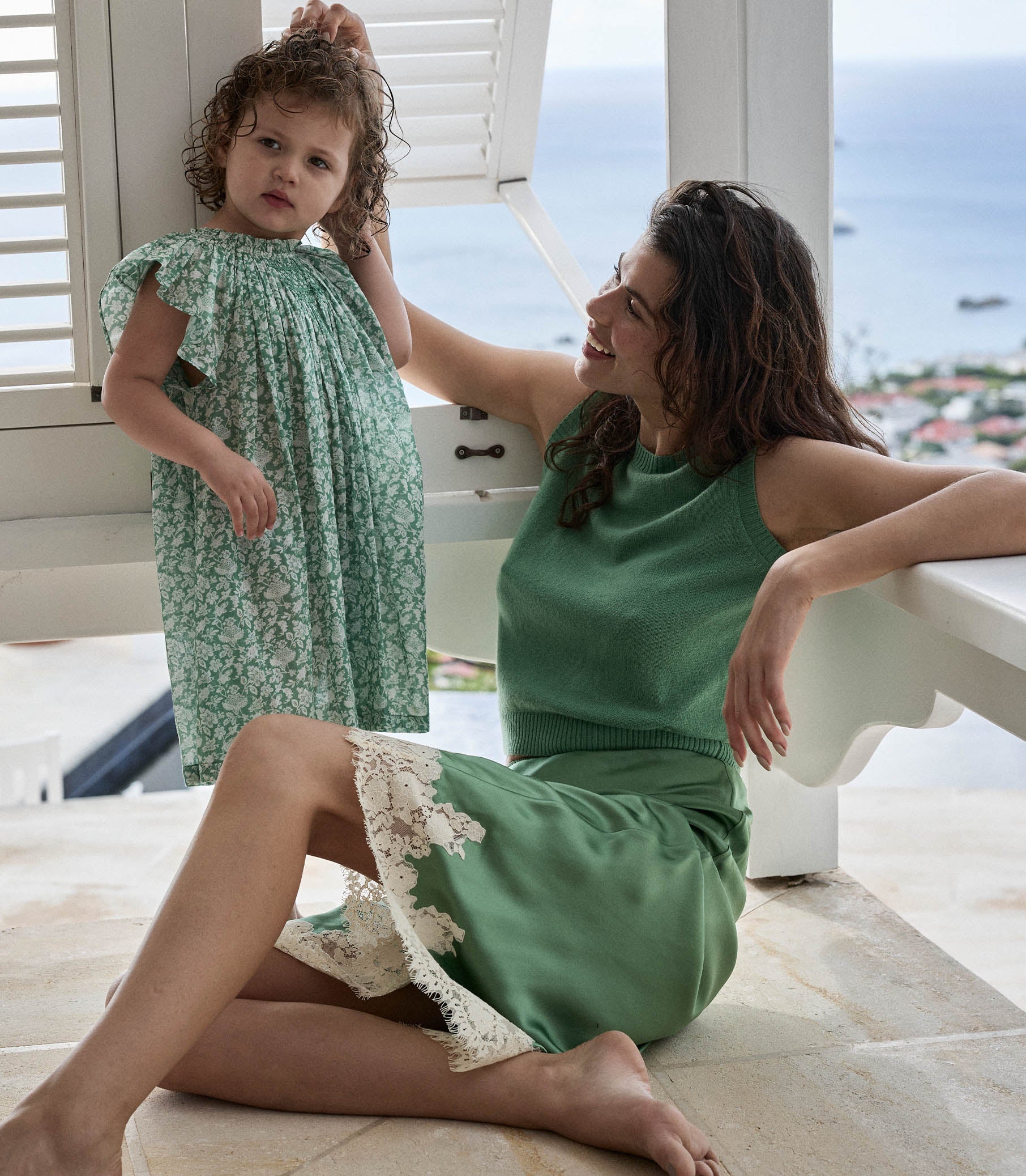 DÔEN - LIESEL DRESS -- PERIDOT TEA FLORAL