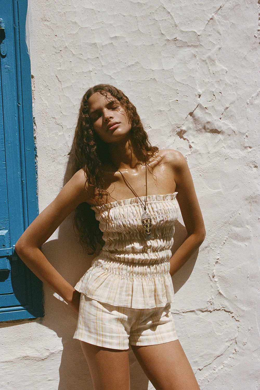 Faithfull - Lila Mini Shorts Piato Check - Final Sale - Image 2