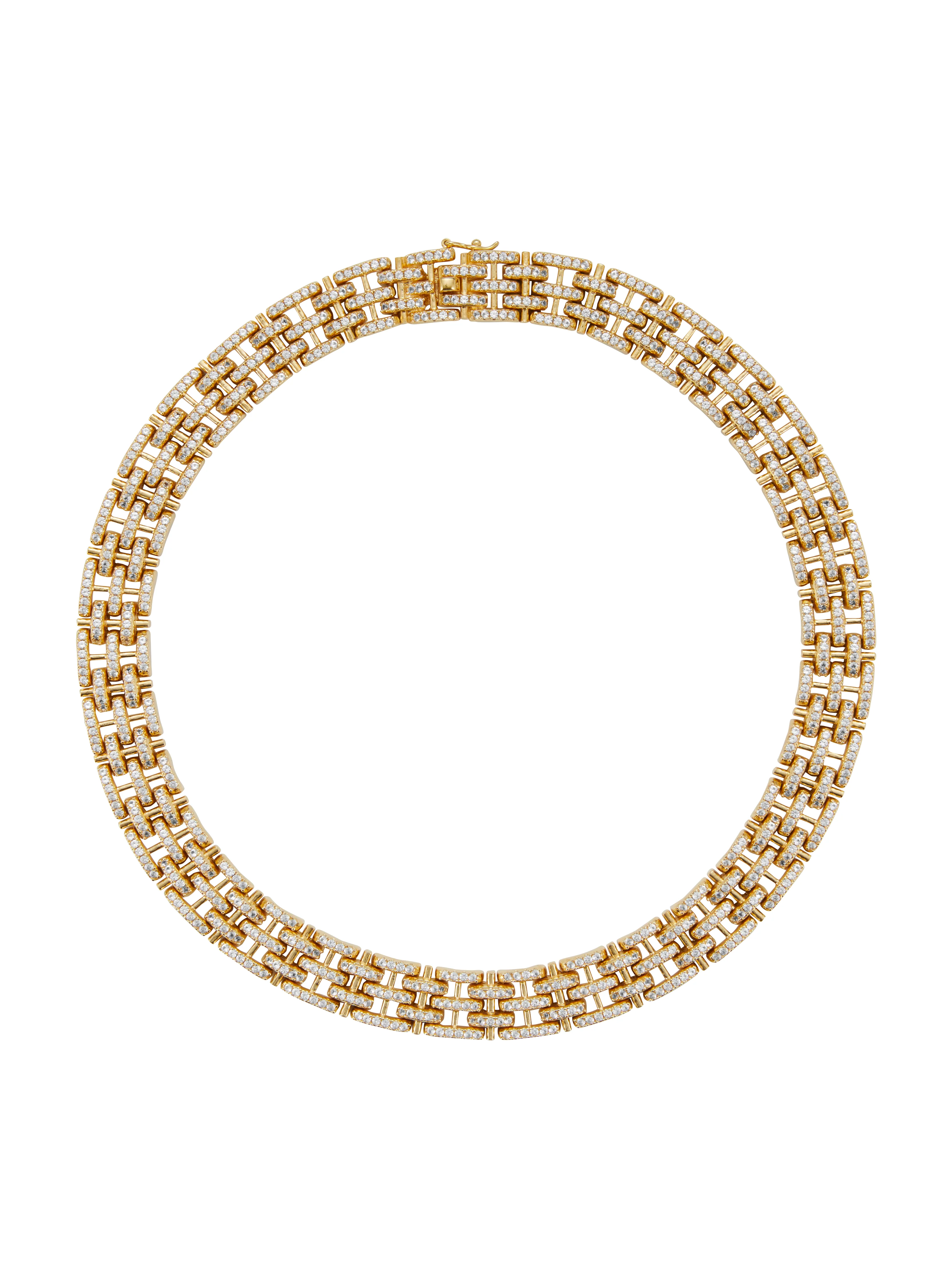 Dorsey - LILETTA PAVÉ LINK NECKLACE IN LAB WHITE SAPPHIRE