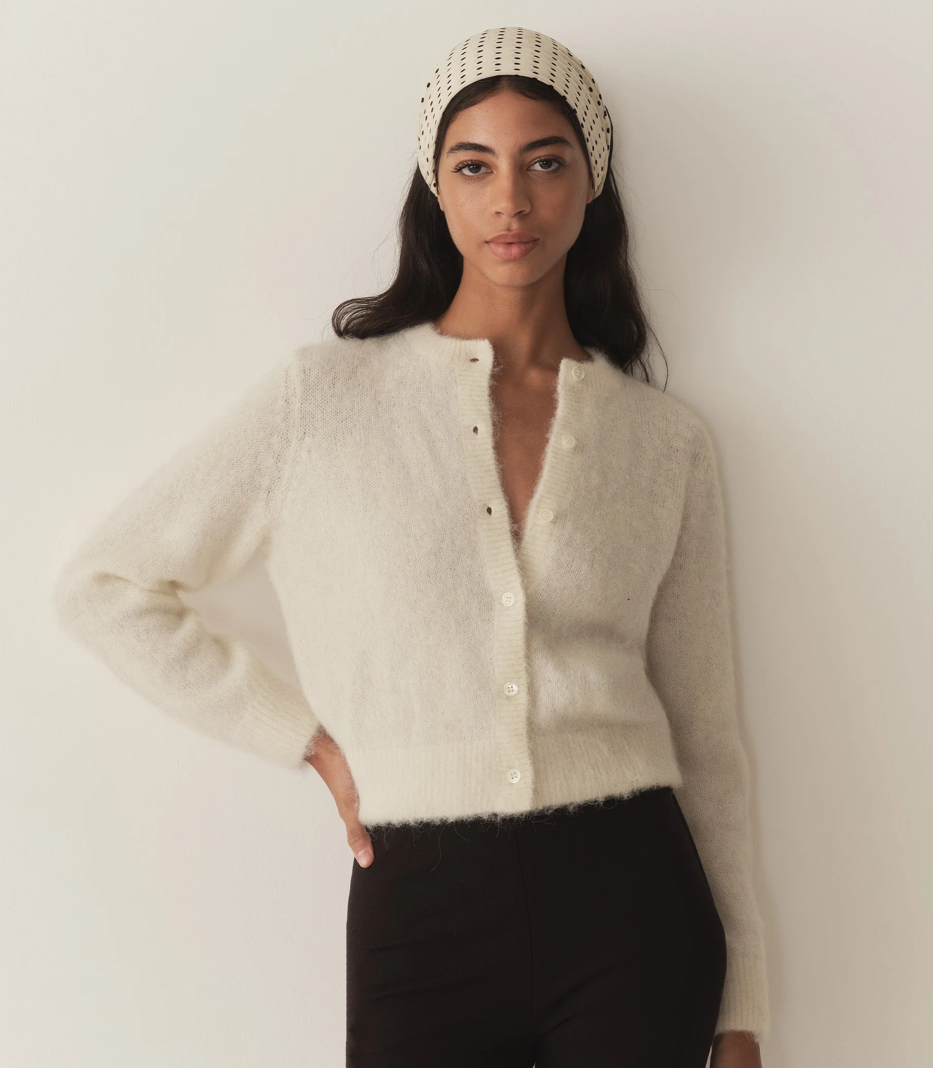 DÔEN - LILLETTE CARDIGAN -- SEA SALT - Image 2