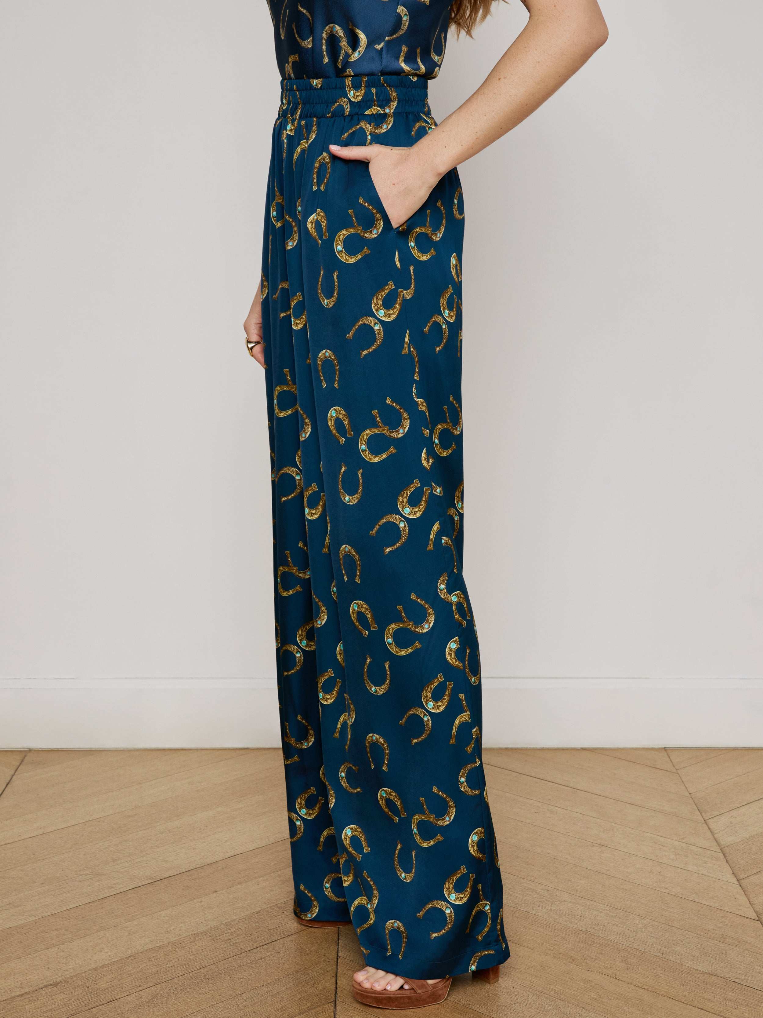 L'AGENCE - Lillian Satin Wide - Leg Pant - Image 10