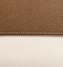 Khaite - Lina Crossbody Bag in Dark Olive Leather and Cream Canvas - Image 6