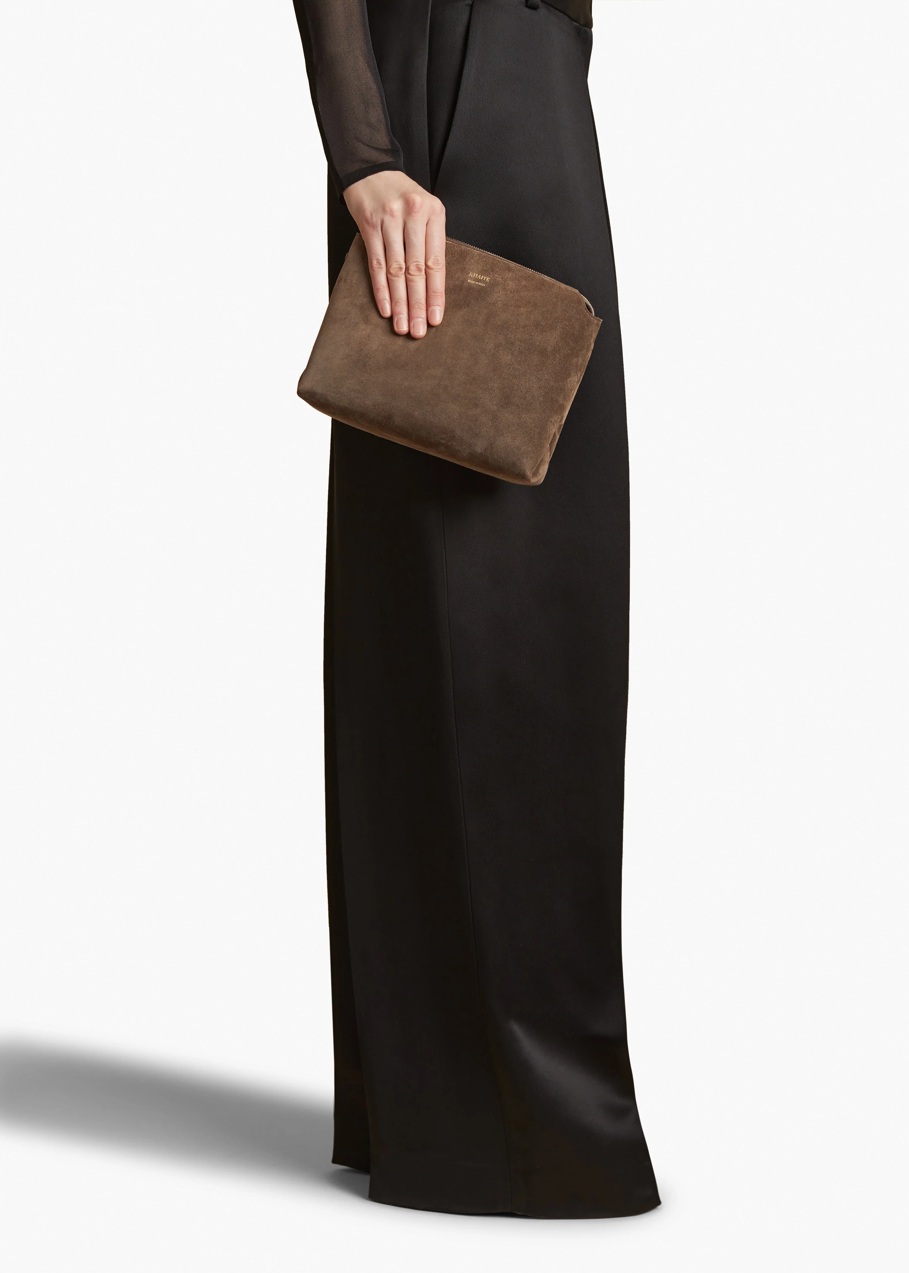 Khaite - Lina Crossbody Bag in Cedar Suede - Image 7