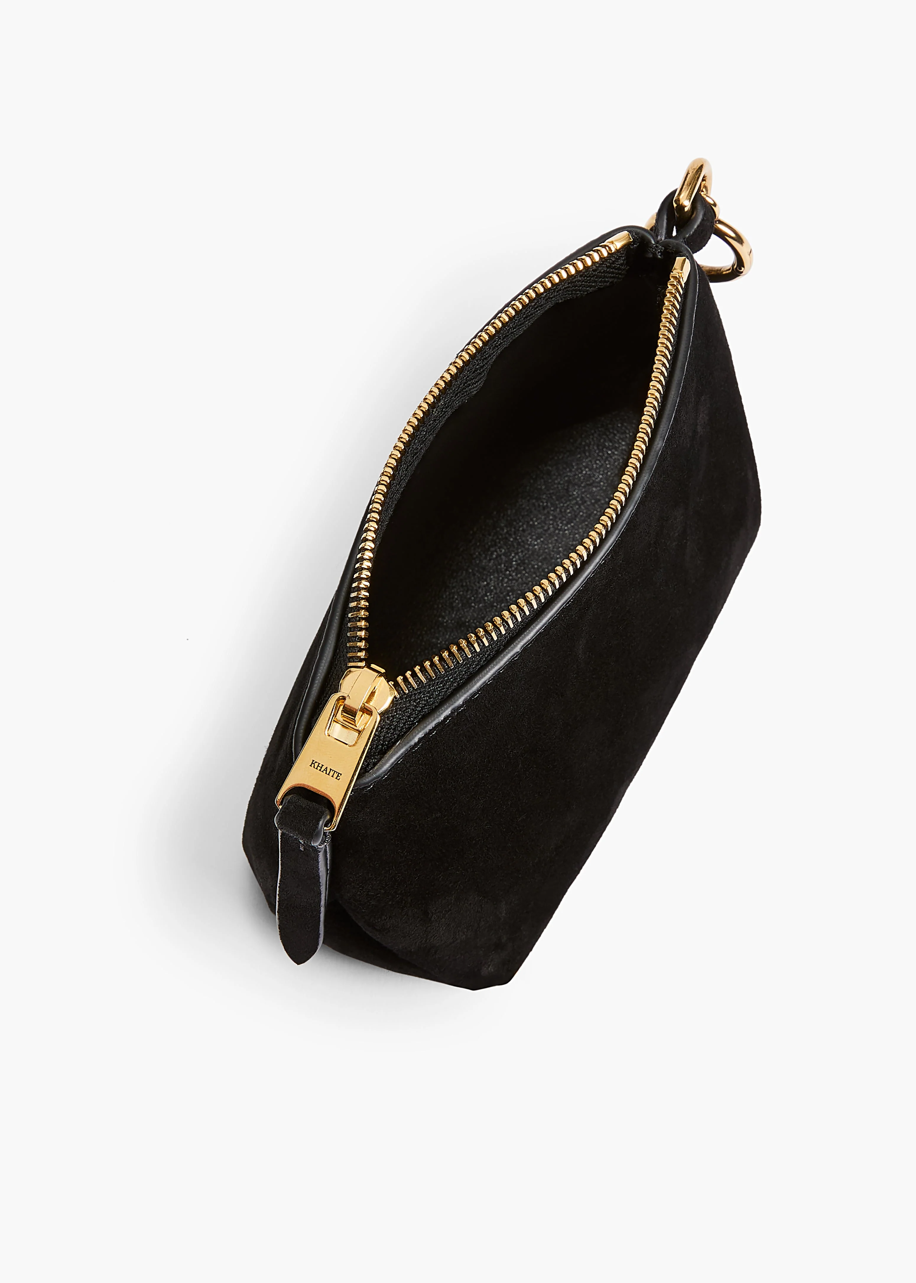 Khaite - Lina Keychain Pouch in Black Suede - Image 3