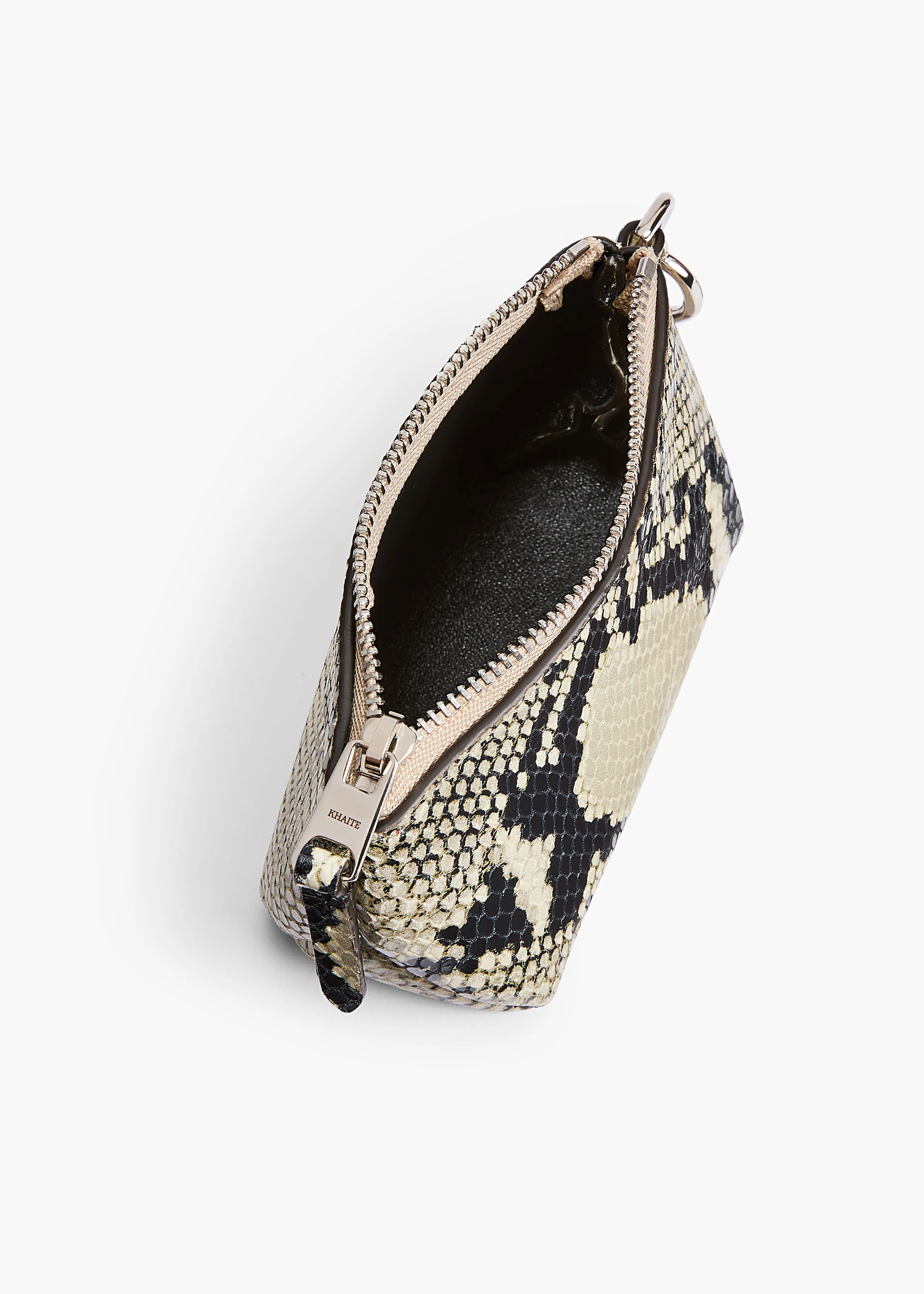 Khaite - Lina Keychain Pouch in Natural Python - Embossed Leather - Image 3