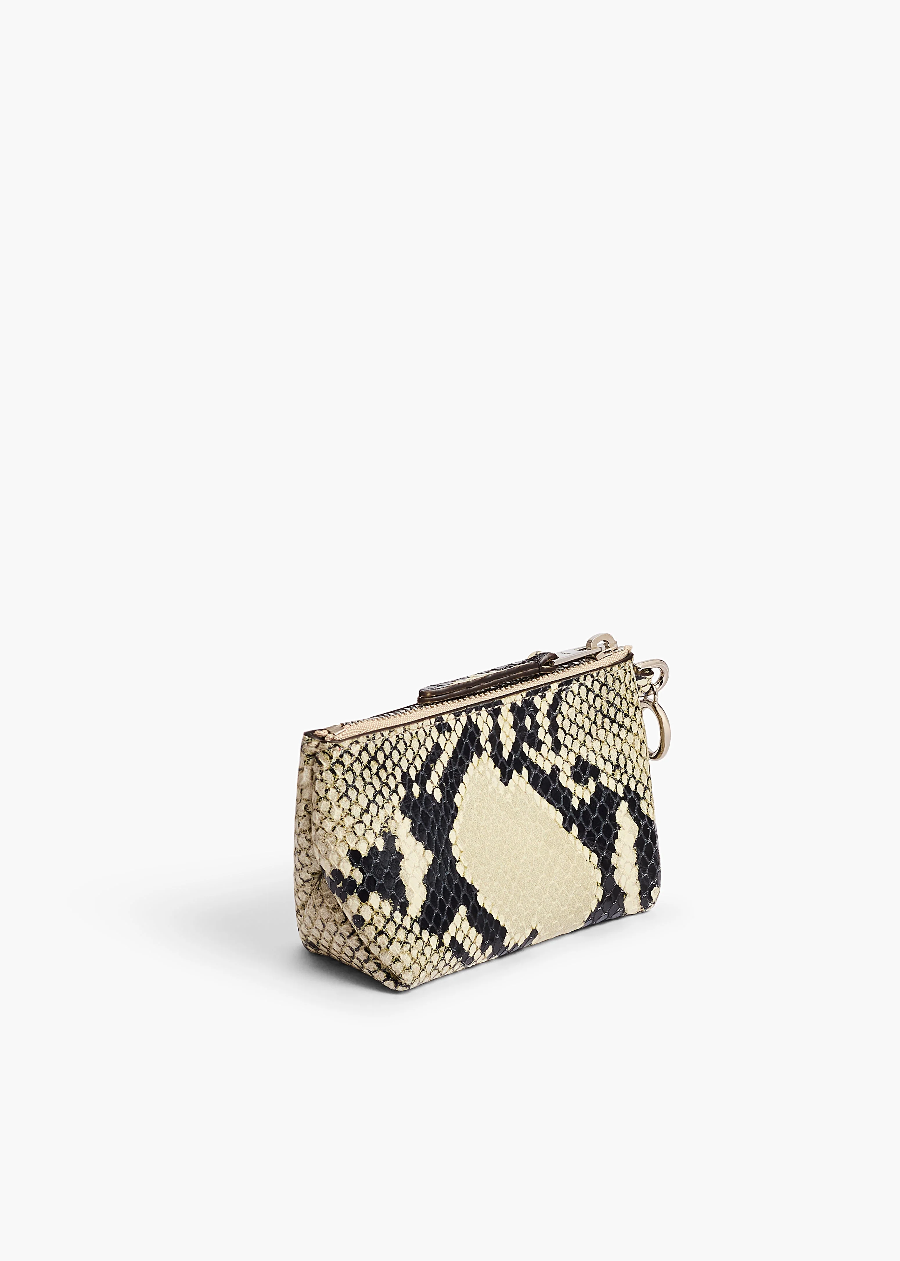 Khaite - Lina Keychain Pouch in Natural Python - Embossed Leather - Image 7