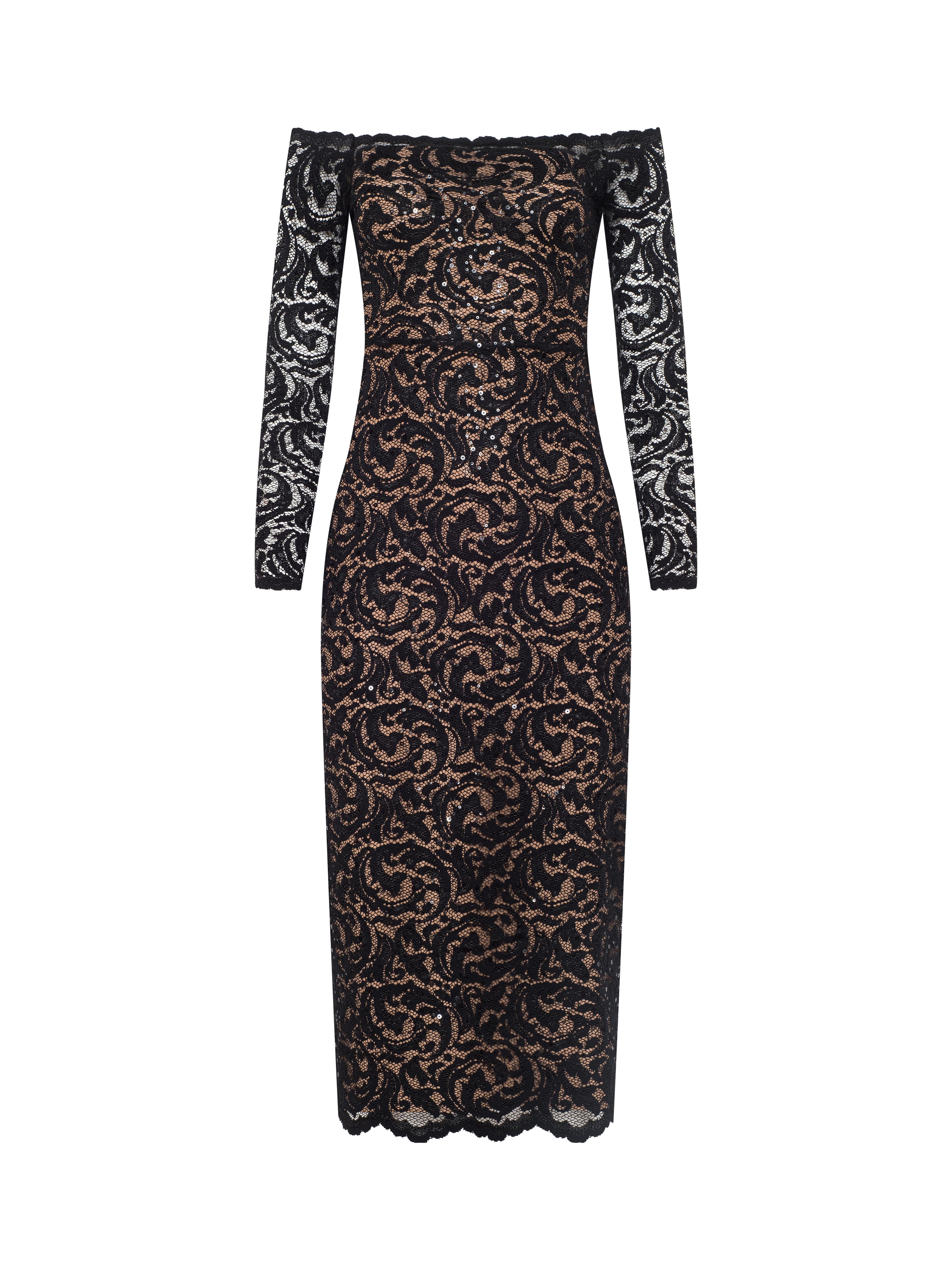 L'AGENCE - Lindsay Sequined Lace Dress - Image 7