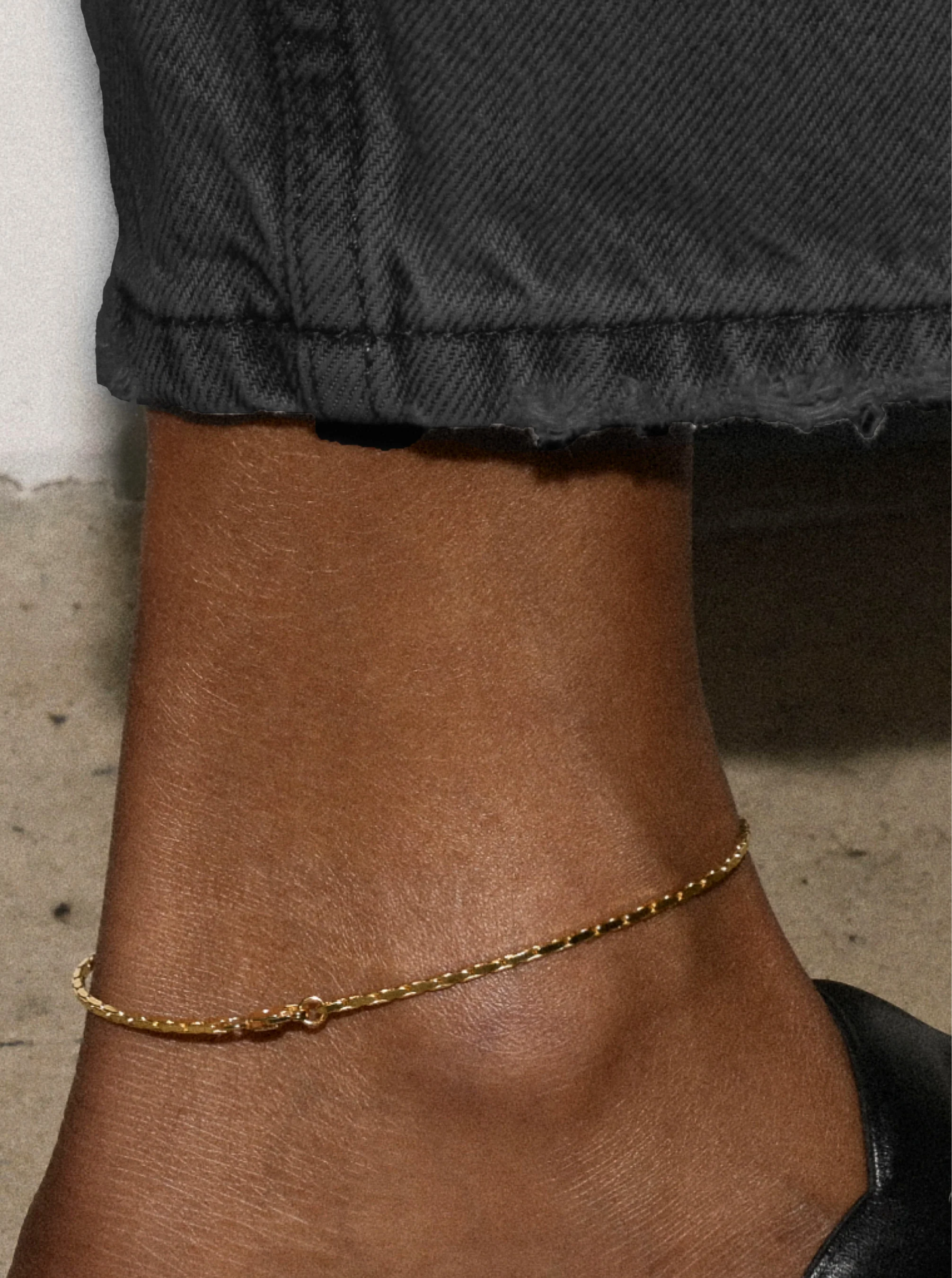 Dorsey - LINNEA, LAB DIAMOND GOLD CHAIN ANKLET - Image 2