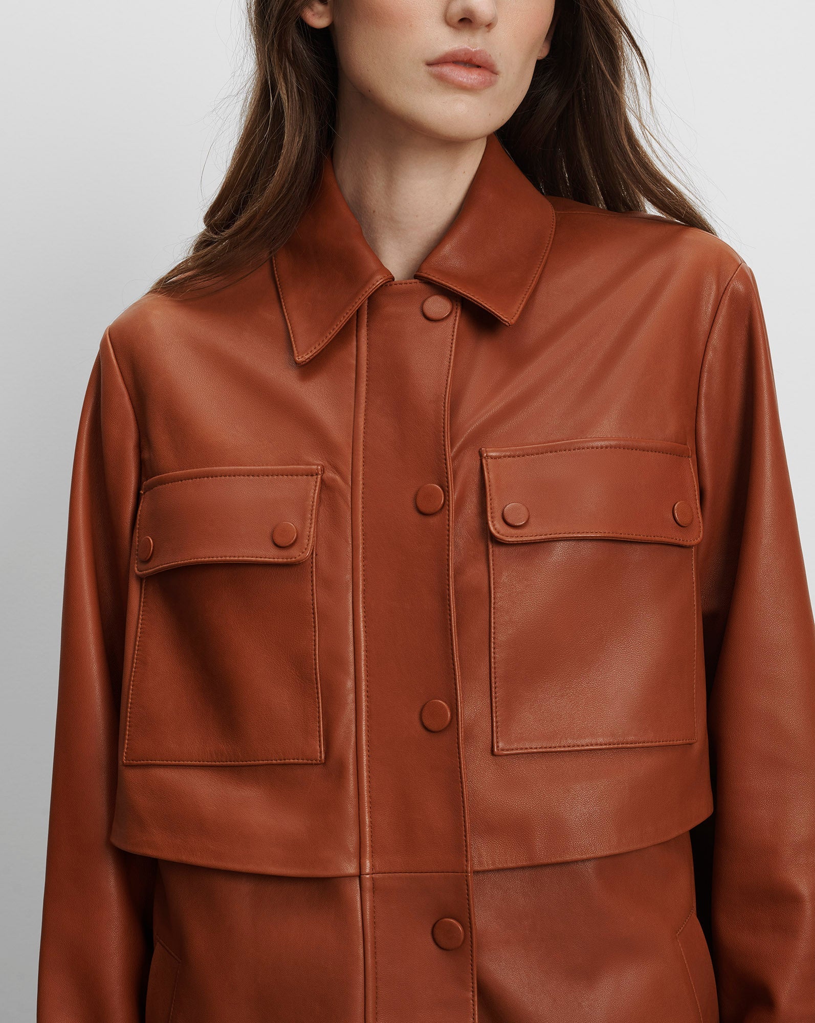 Veronica Beard - Liora Leather Utility Dickey Coat - Image 6