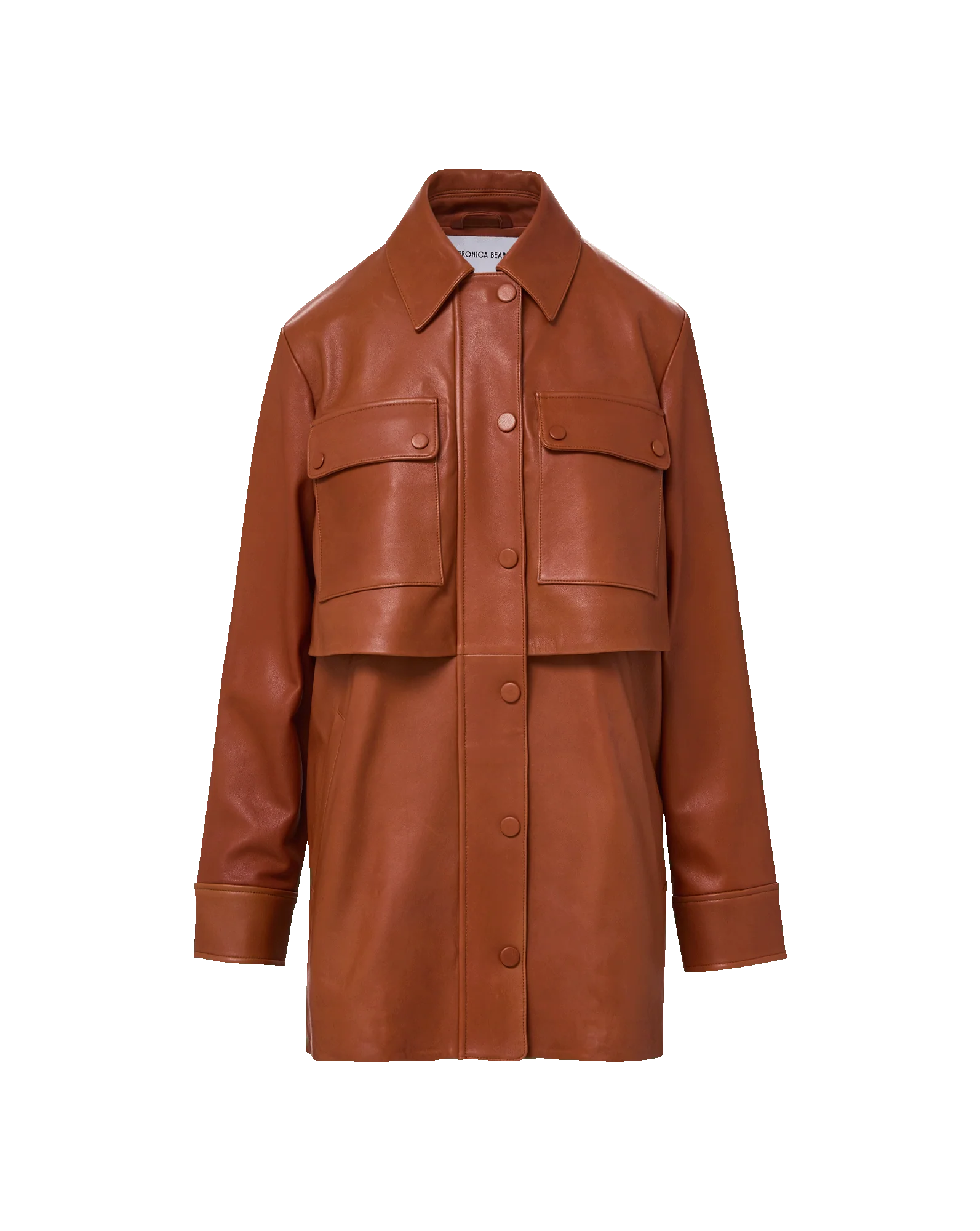 Veronica Beard - Liora Leather Utility Dickey Coat - Image 7