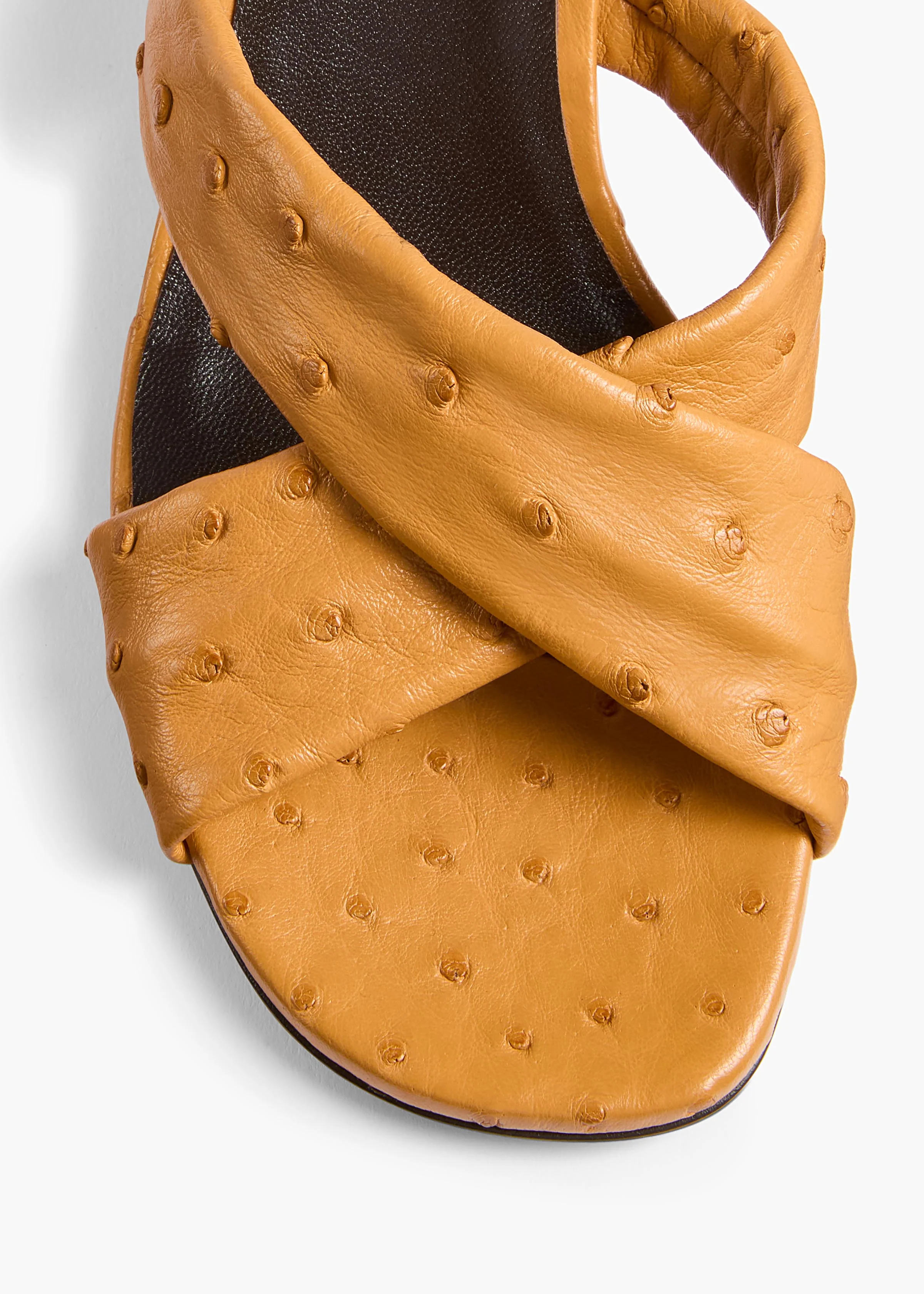 Khaite - Liria Sandal in Chestnut Ostrich - Image 10