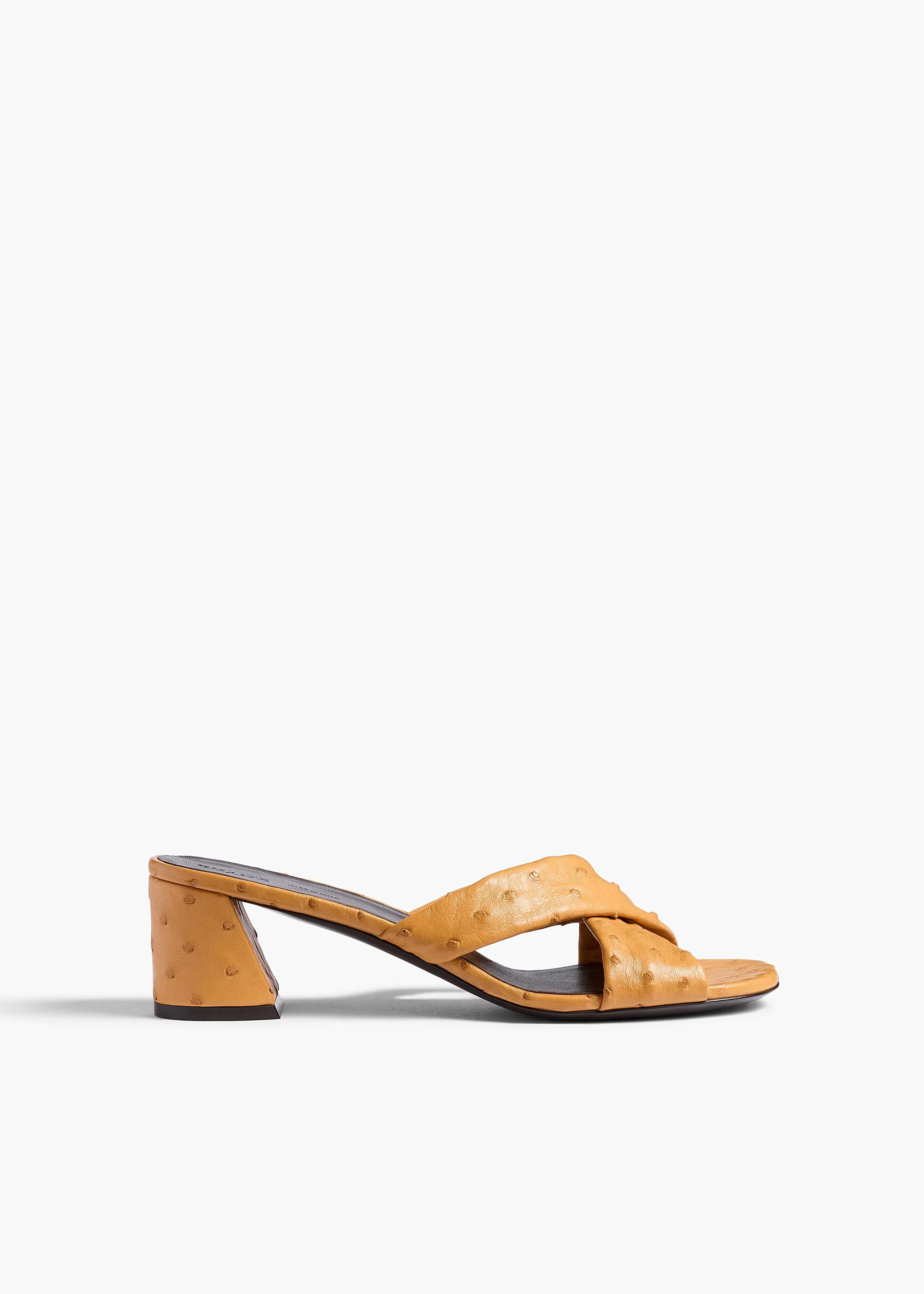 Khaite - Liria Sandal in Chestnut Ostrich - Image 7