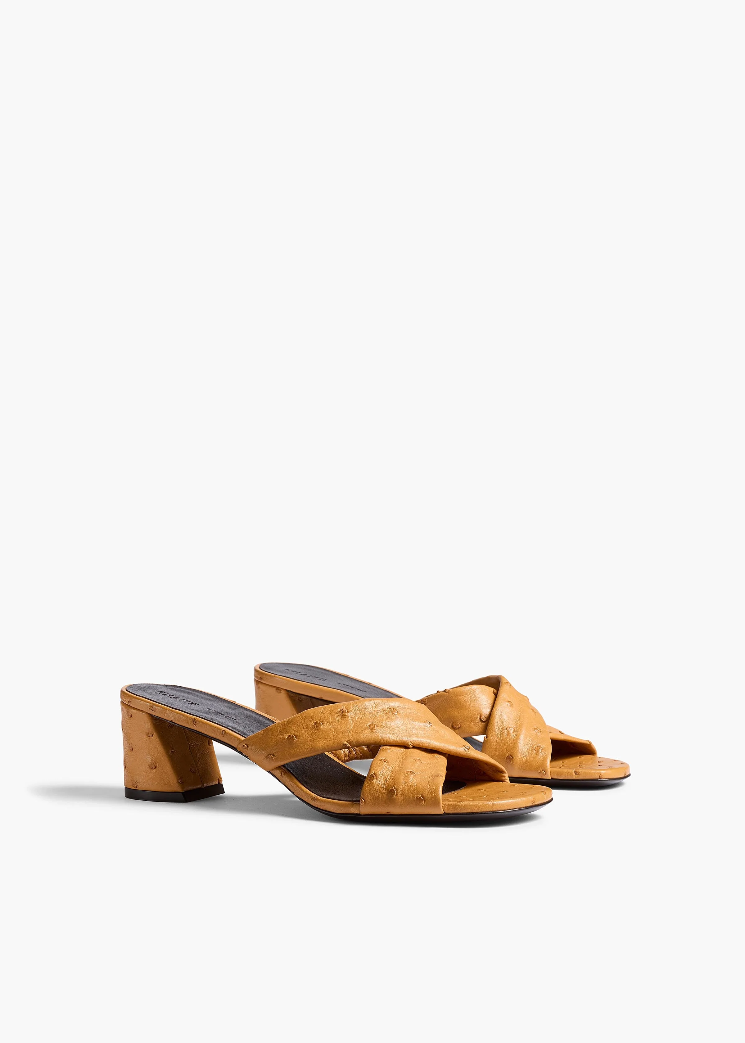 Khaite - Liria Sandal in Chestnut Ostrich - Image 8