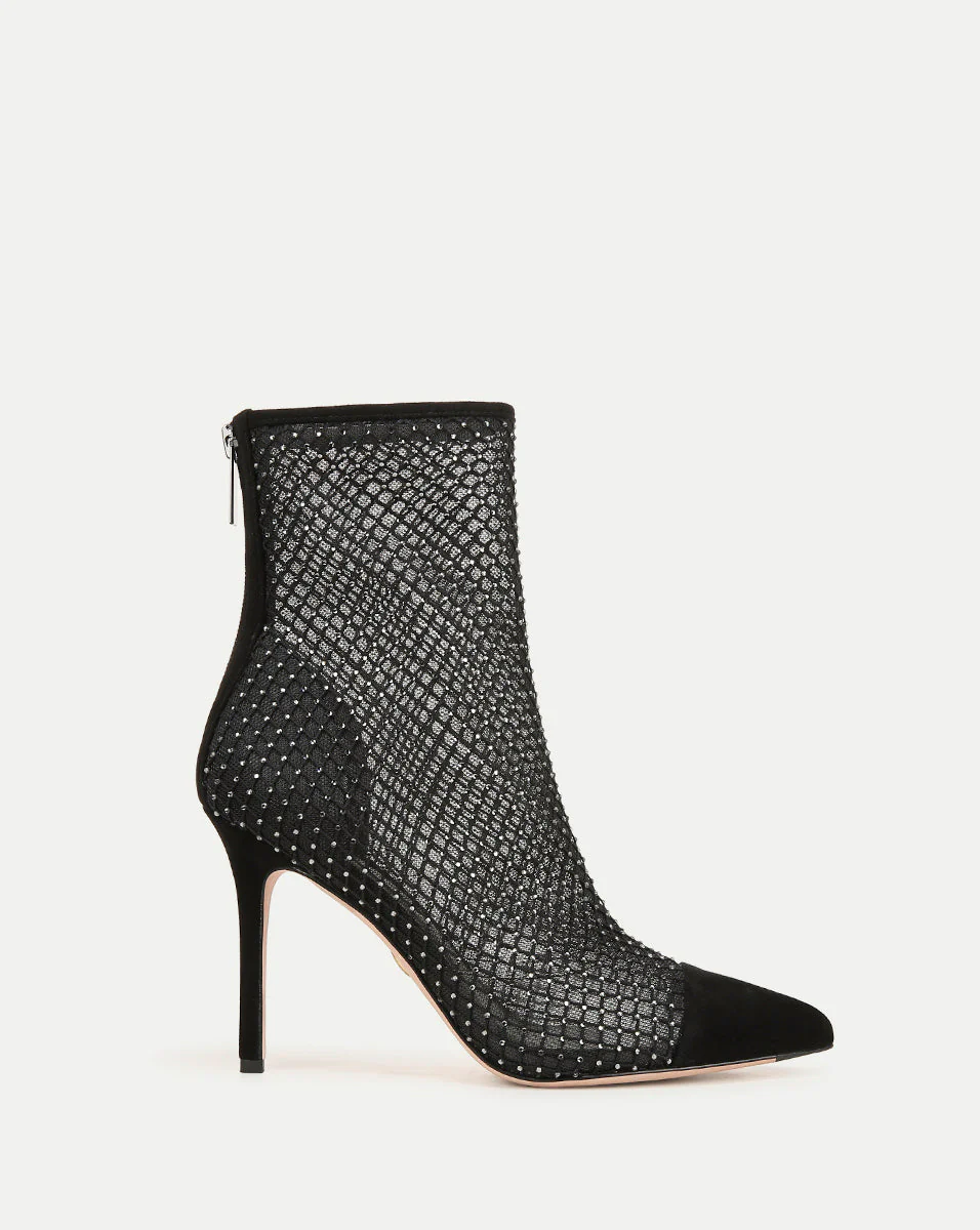 Veronica Beard - Lisa Rhinestone Mesh Bootie