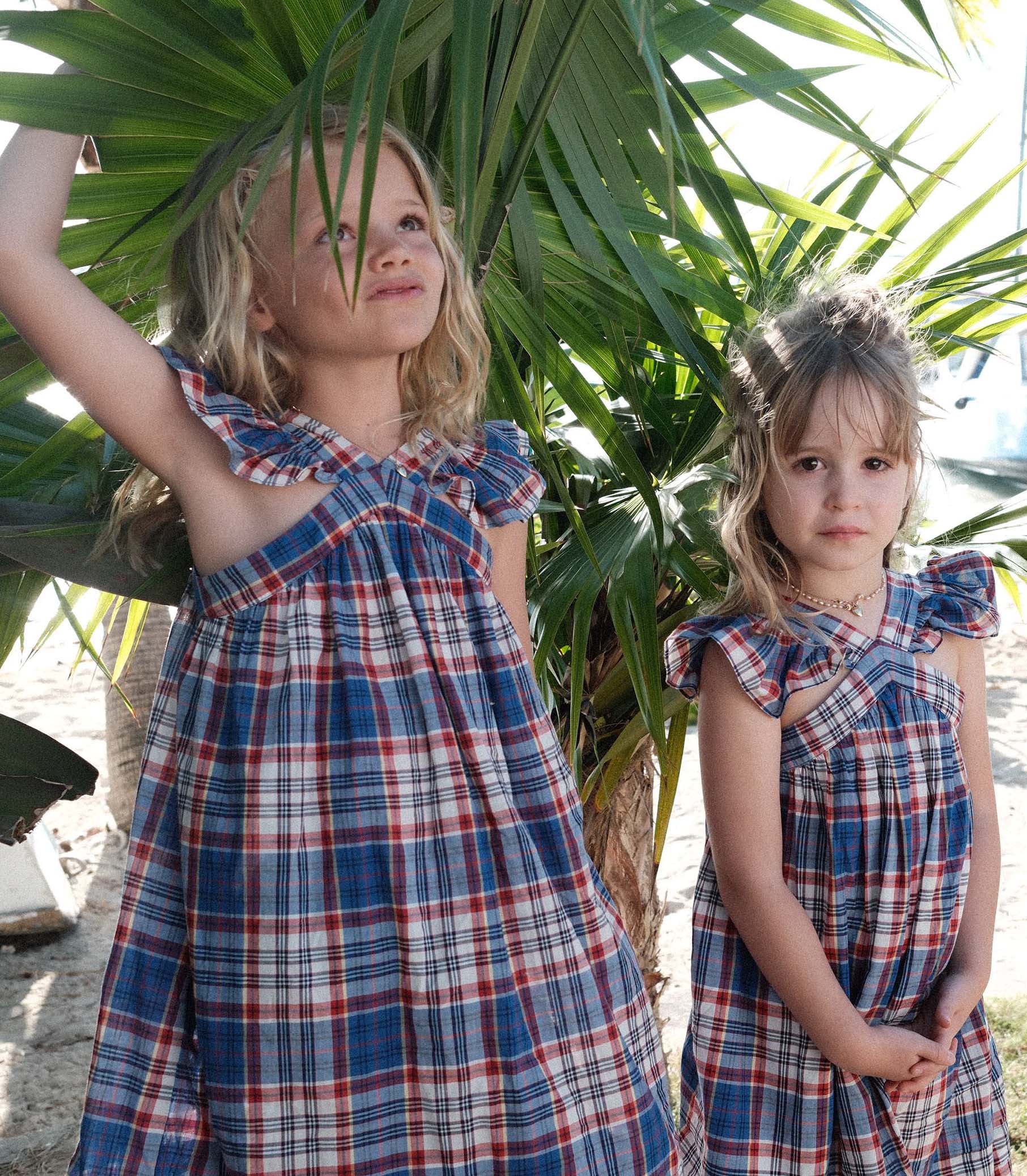 DÔEN - LITTLE NISHA DRESS -- COTE D’AZUR PLAID