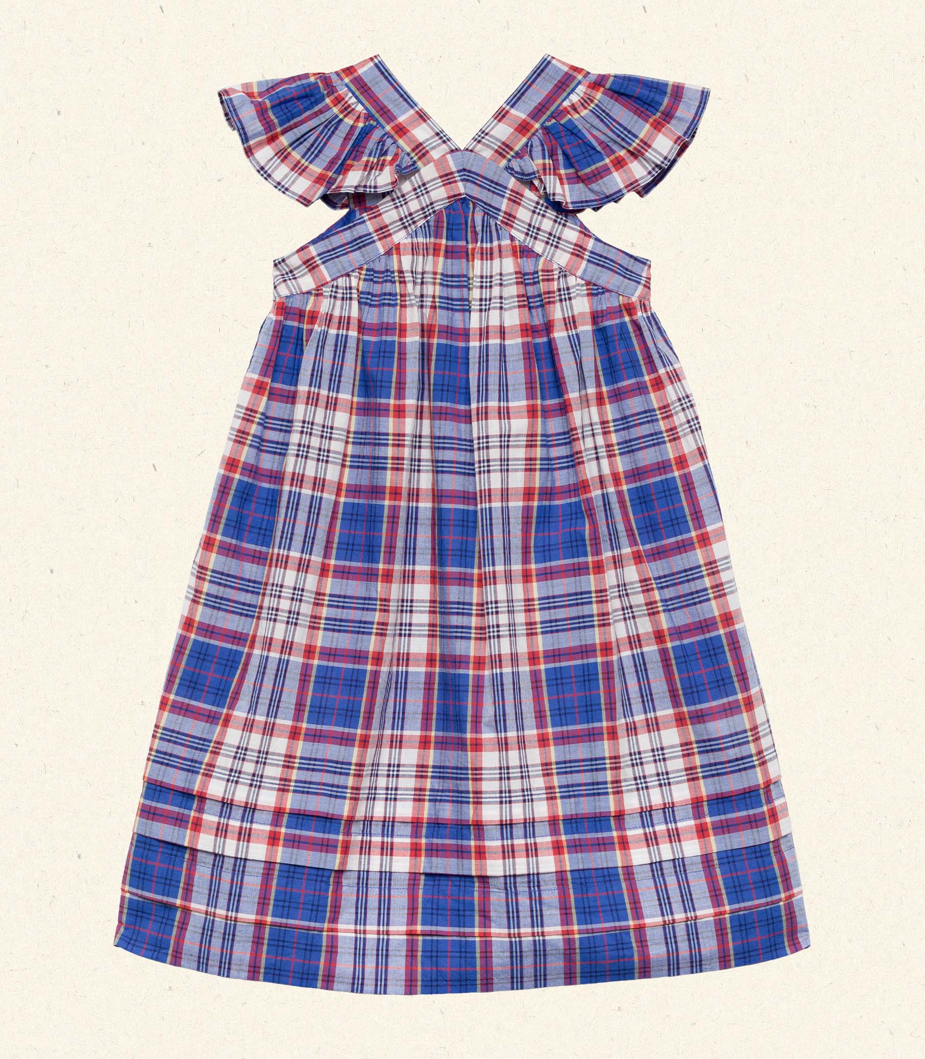 DÔEN - LITTLE NISHA DRESS -- COTE D’AZUR PLAID - Image 8