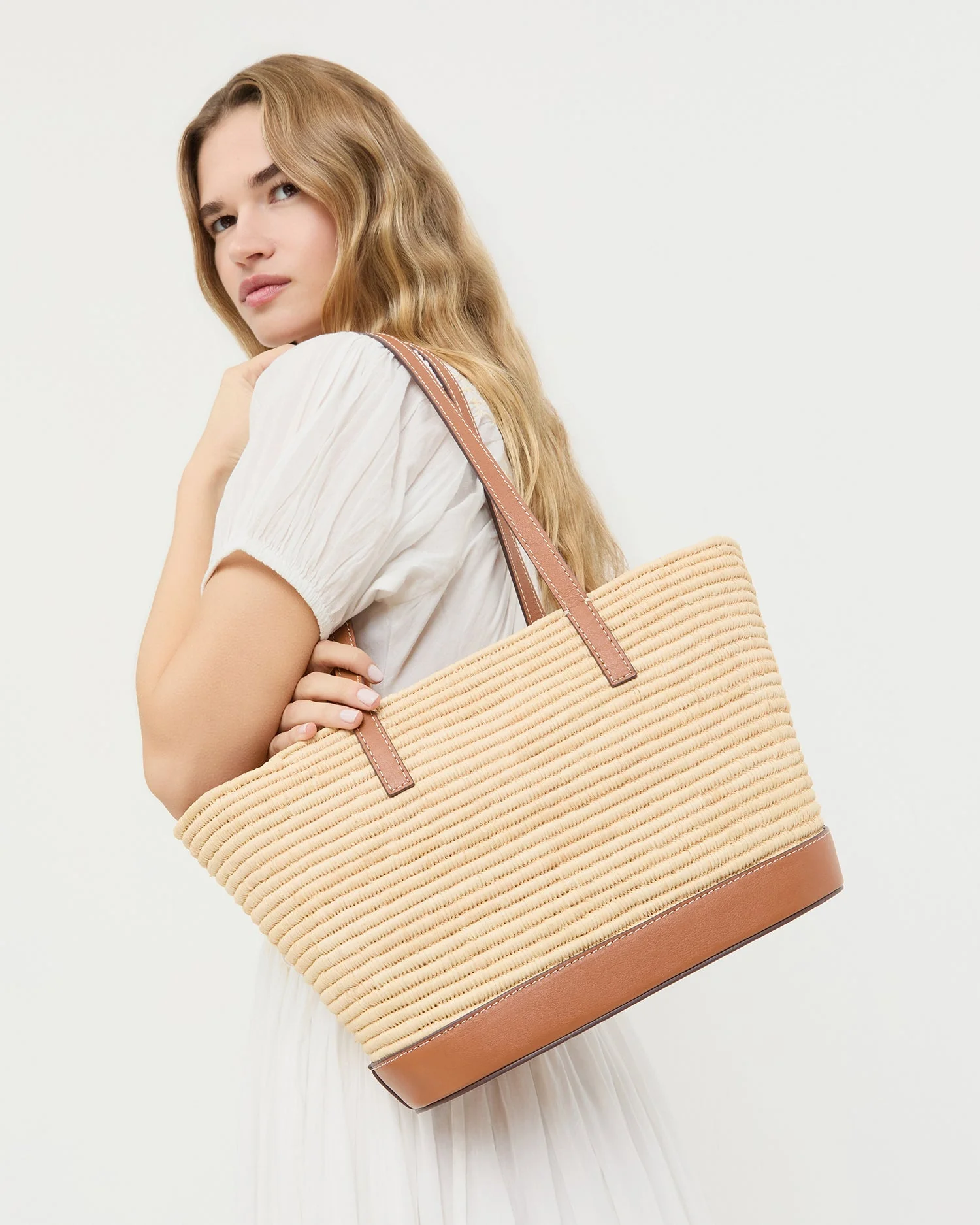 Loeffler Randall - Adler Natural/Cognac Mini Tote - Image 5