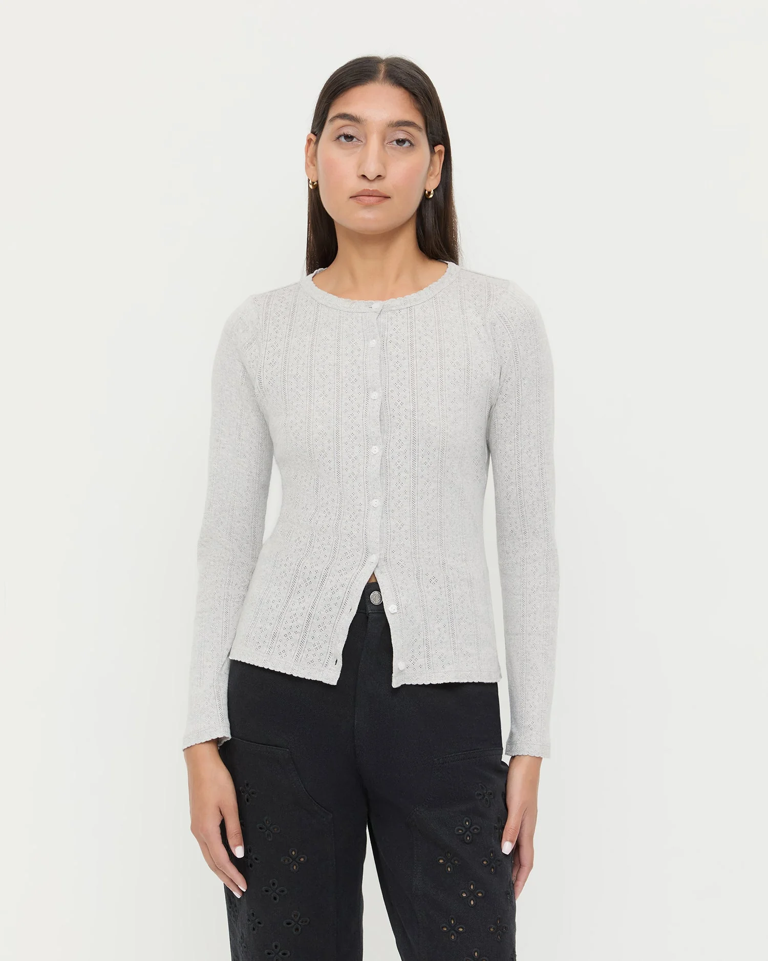 Loeffler Randall - Ash Pointelle Cardigan
