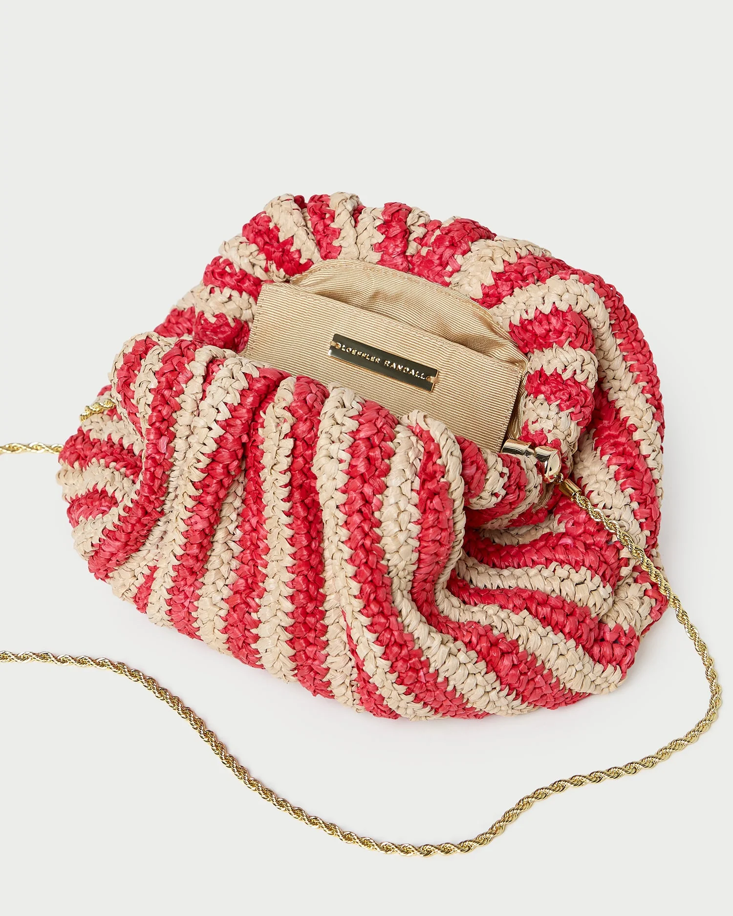 Loeffler Randall - Bailey Red/Natural Crochet Clutch - Image 4