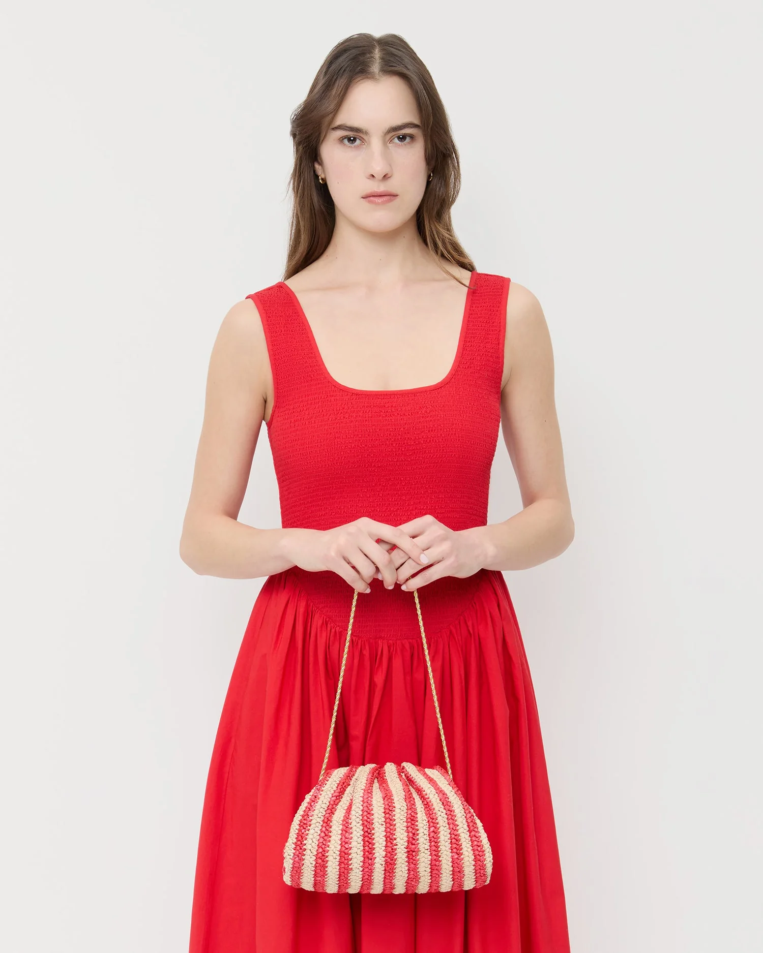 Loeffler Randall - Bailey Red/Natural Crochet Clutch - Image 5