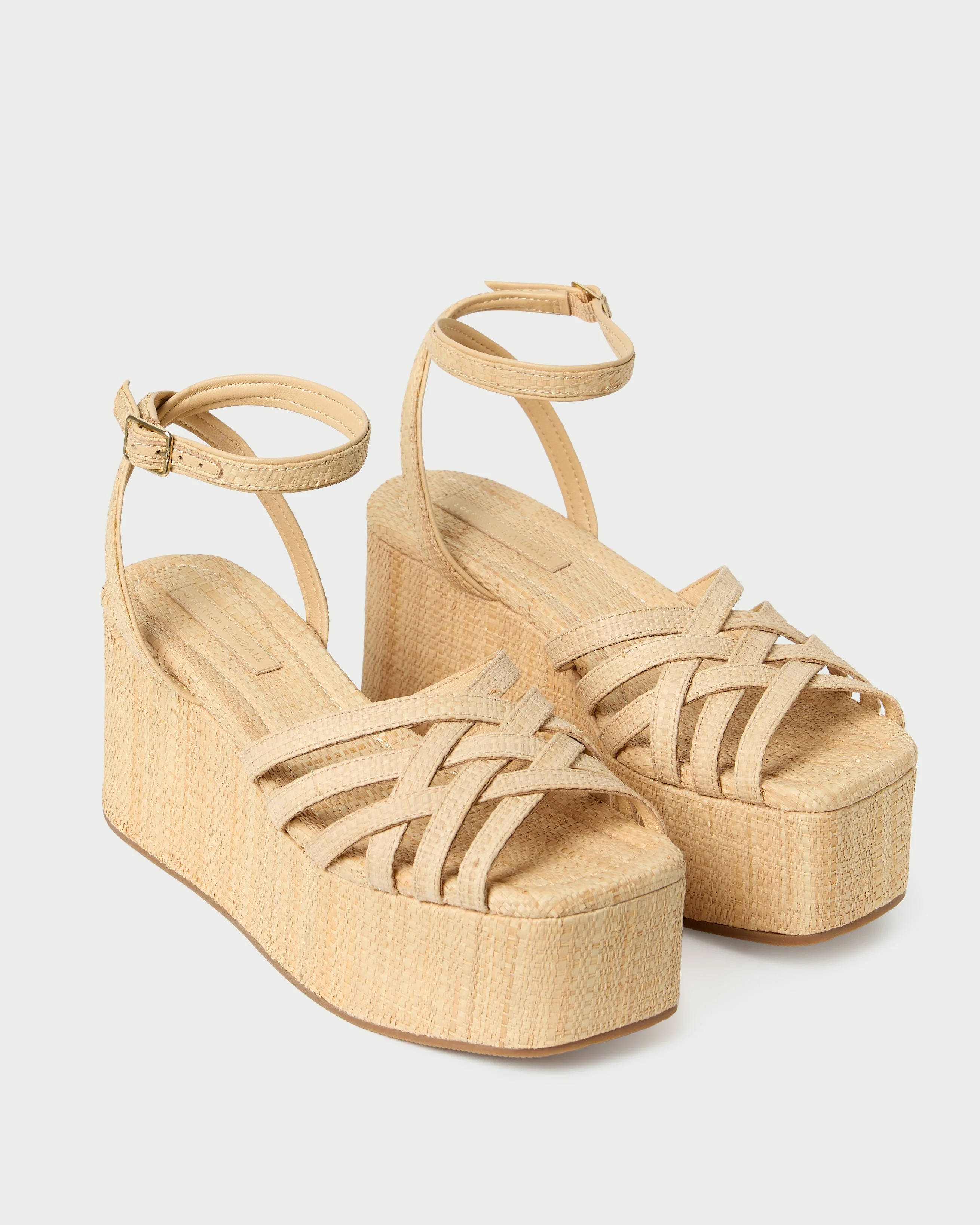 Loeffler Randall - Channing Natural Raffia Platform Sandal - Image 3