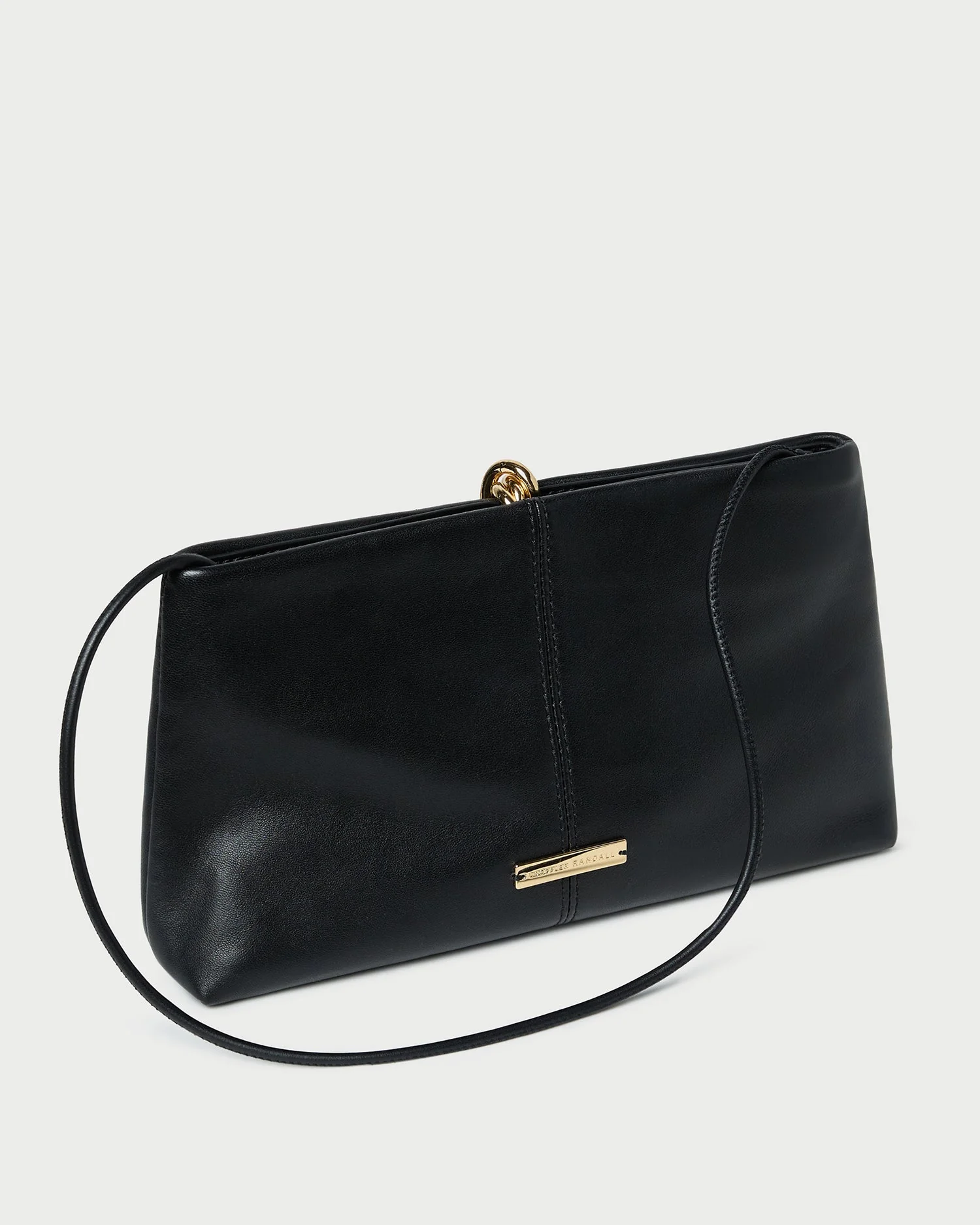 Loeffler Randall - Corrine Black Leather Gathered Clutch - Image 3