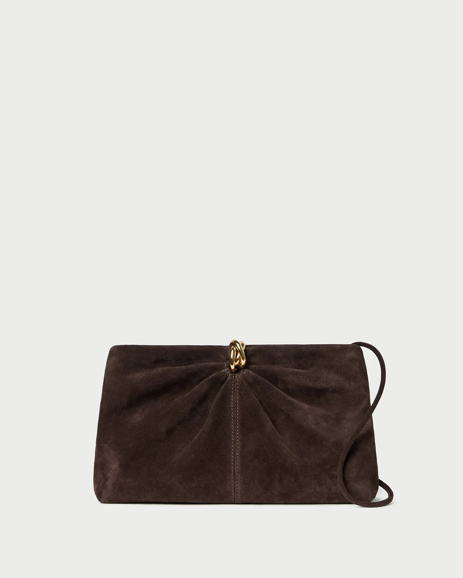 Loeffler Randall - Corrine Brown Suede Gathered Clutch