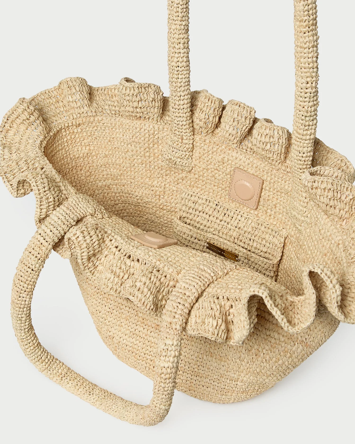 Loeffler Randall - Cyrus Natural Ruffled Woven Tote - Image 4