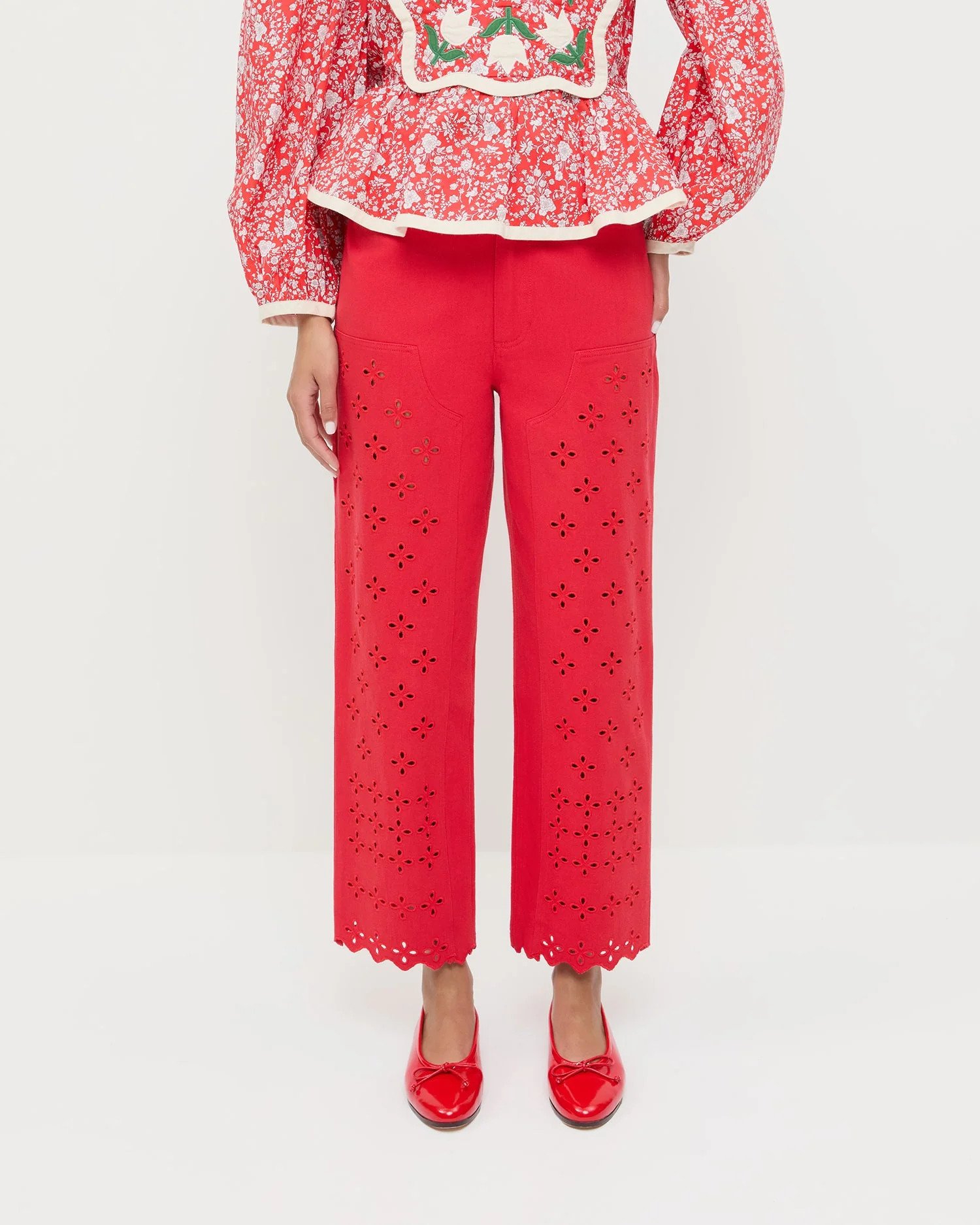 Loeffler Randall - Demi Embroidered Pant