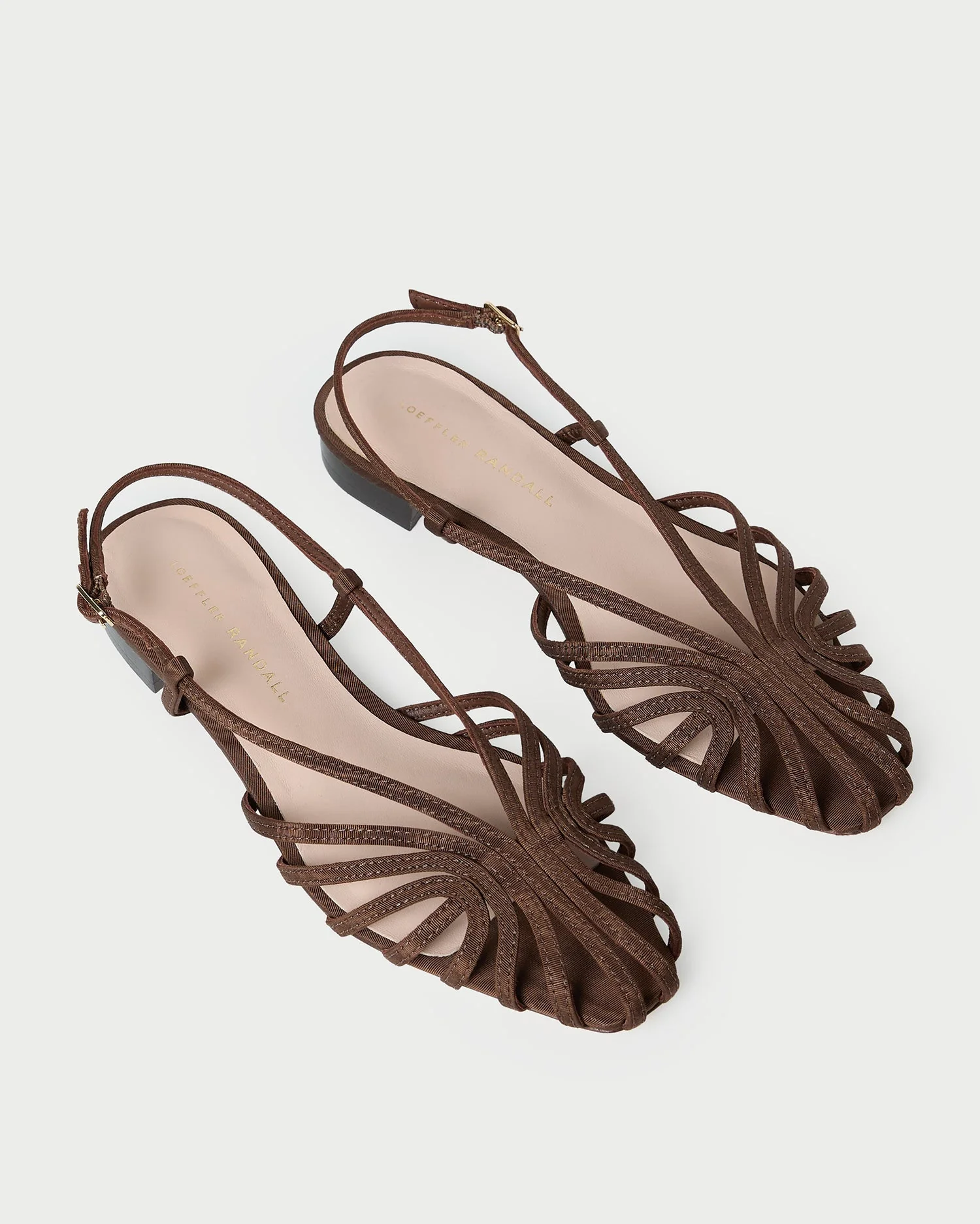 Loeffler Randall - Devon Chocolate Moiré Slingback Sandal - Image 4