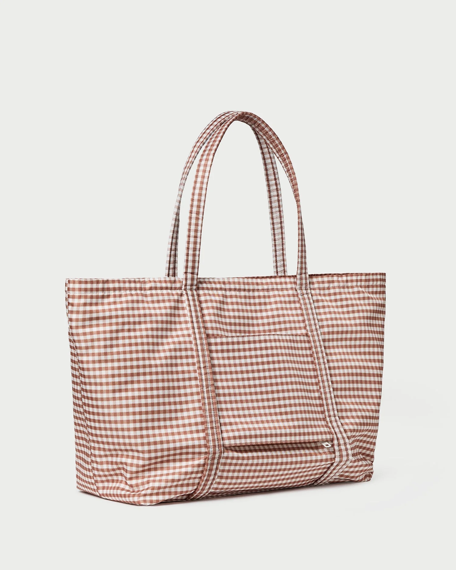 Loeffler Randall - Dina Brown Gingham Travel Tote - Image 2