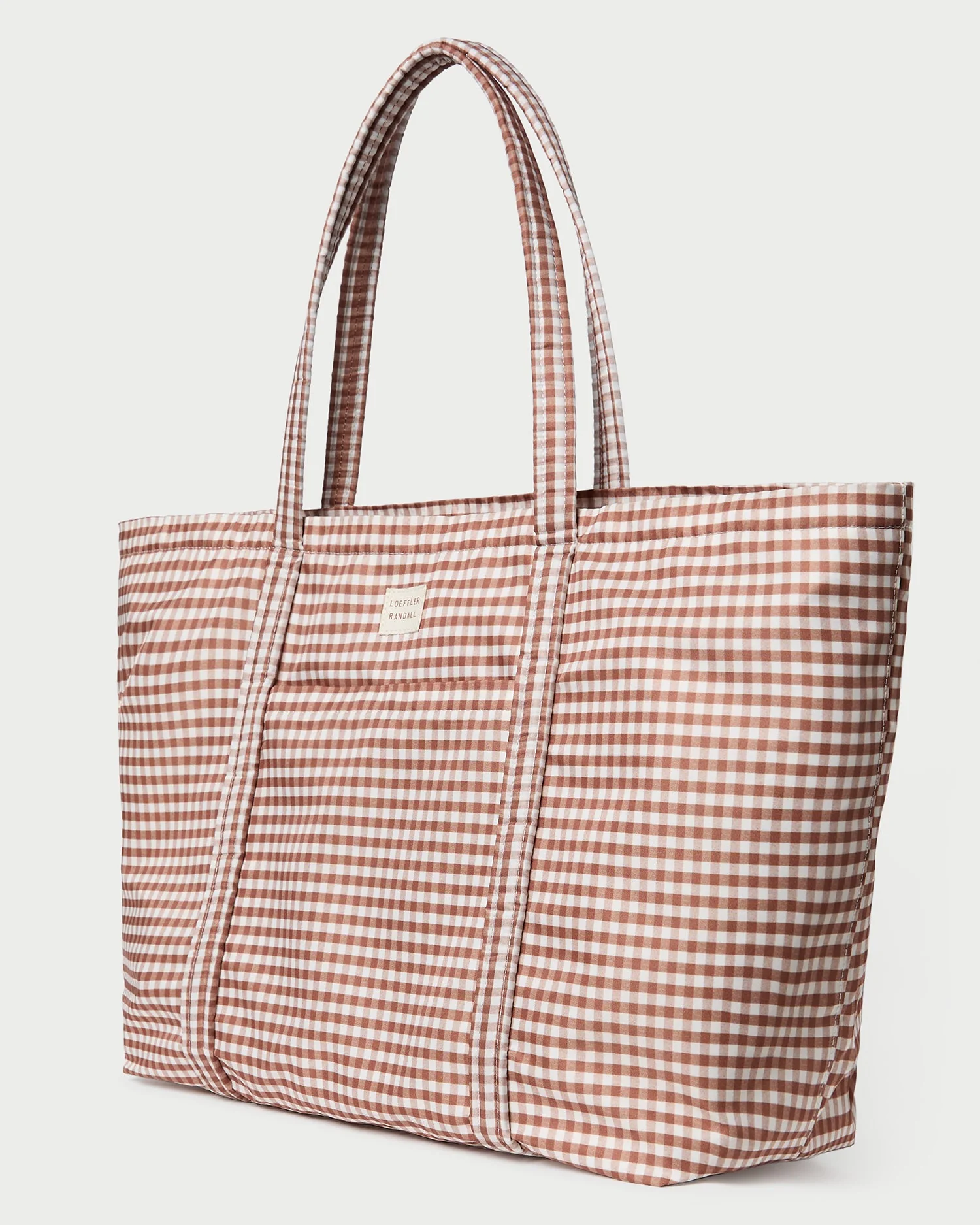 Loeffler Randall - Dina Brown Gingham Travel Tote - Image 3