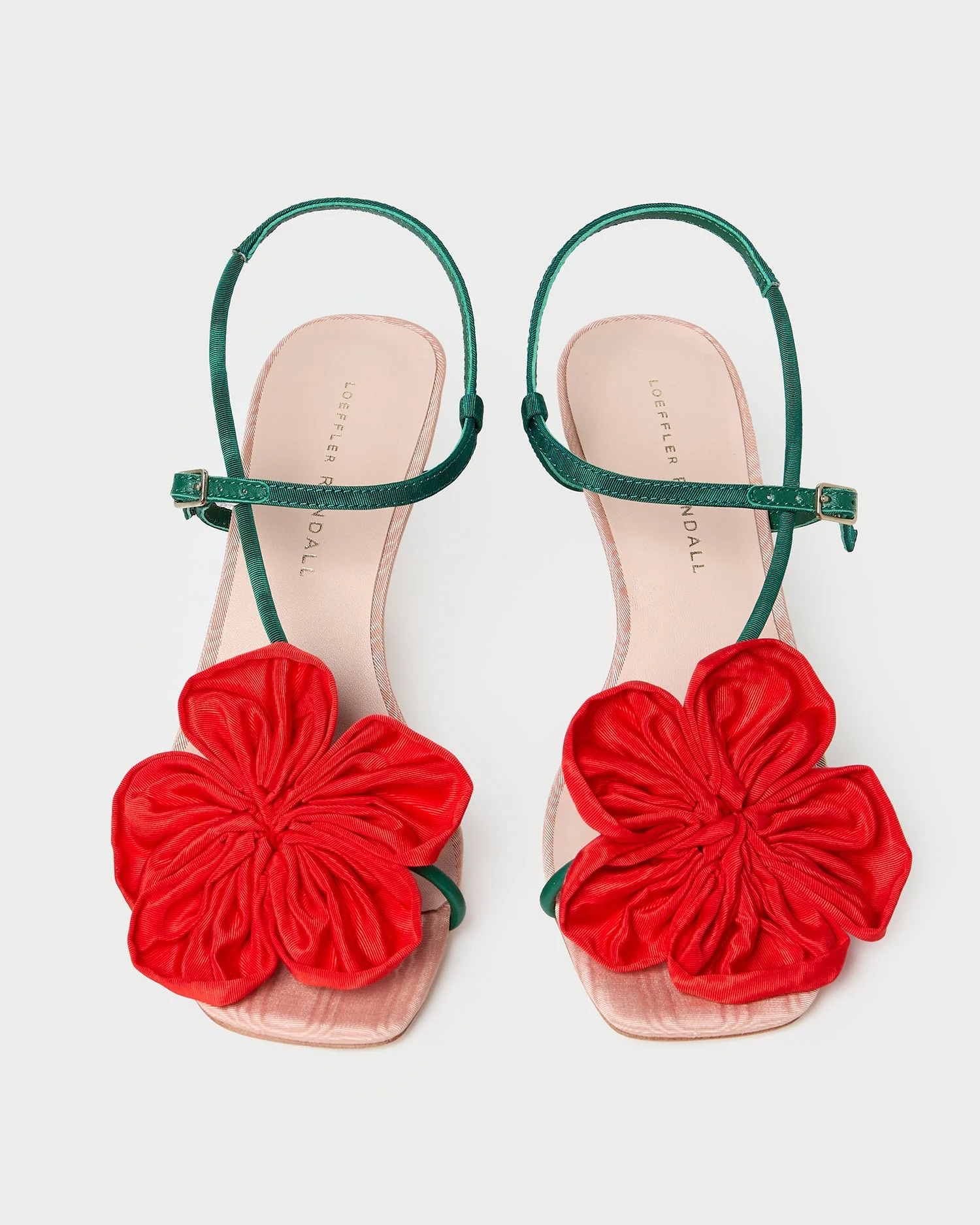 Loeffler Randall - Frank Red/Green Moiré Flower Sandal - Image 3