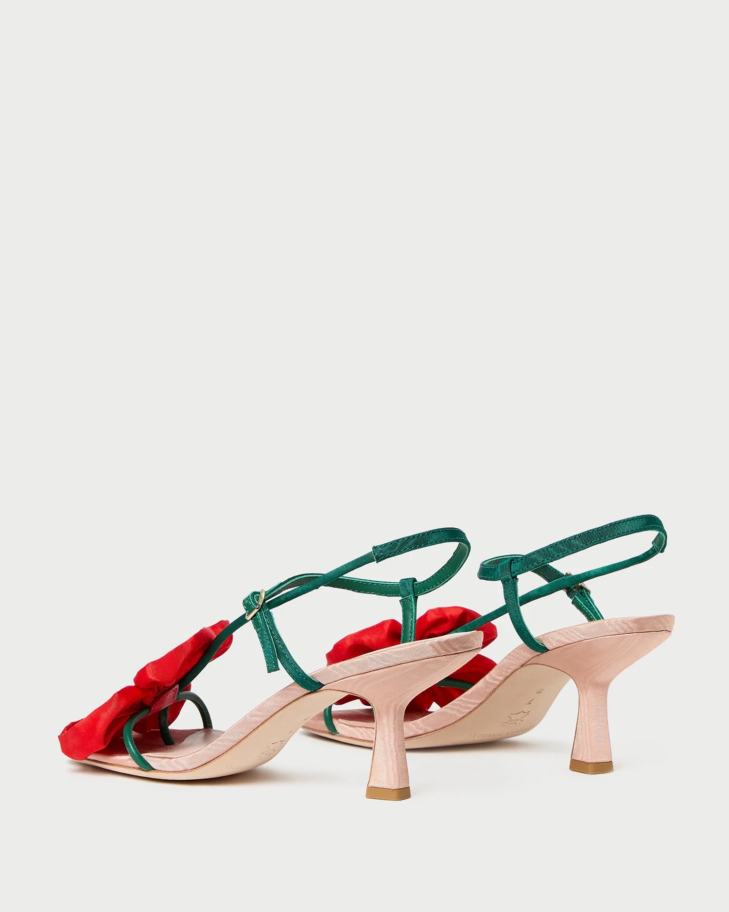 Loeffler Randall - Frank Red/Green Moiré Flower Sandal - Image 5