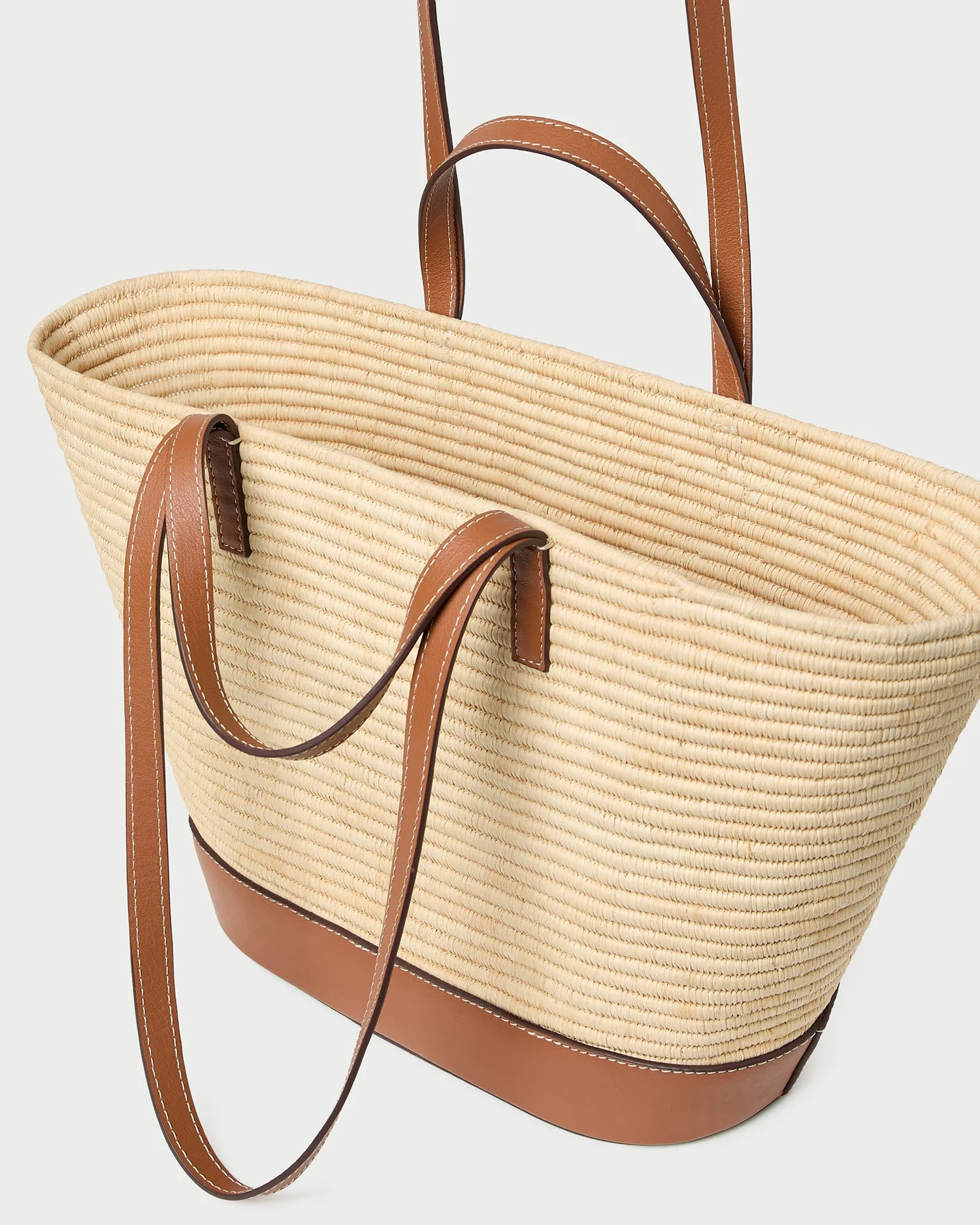 Loeffler Randall - Granger Natural/Cognac Straw Tote - Image 4