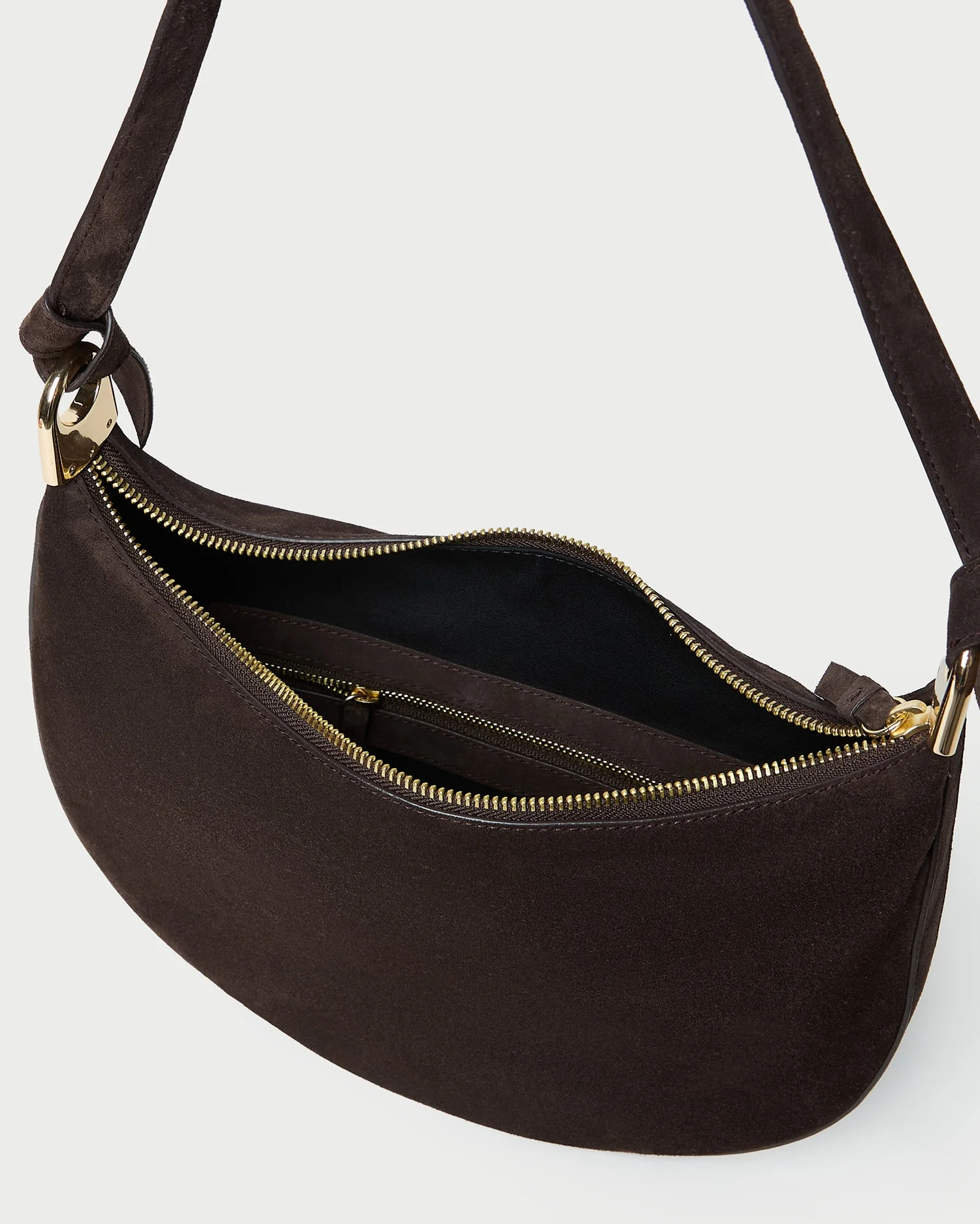 Loeffler Randall - Harlow Brown Suede Shoulder Bag - Image 4