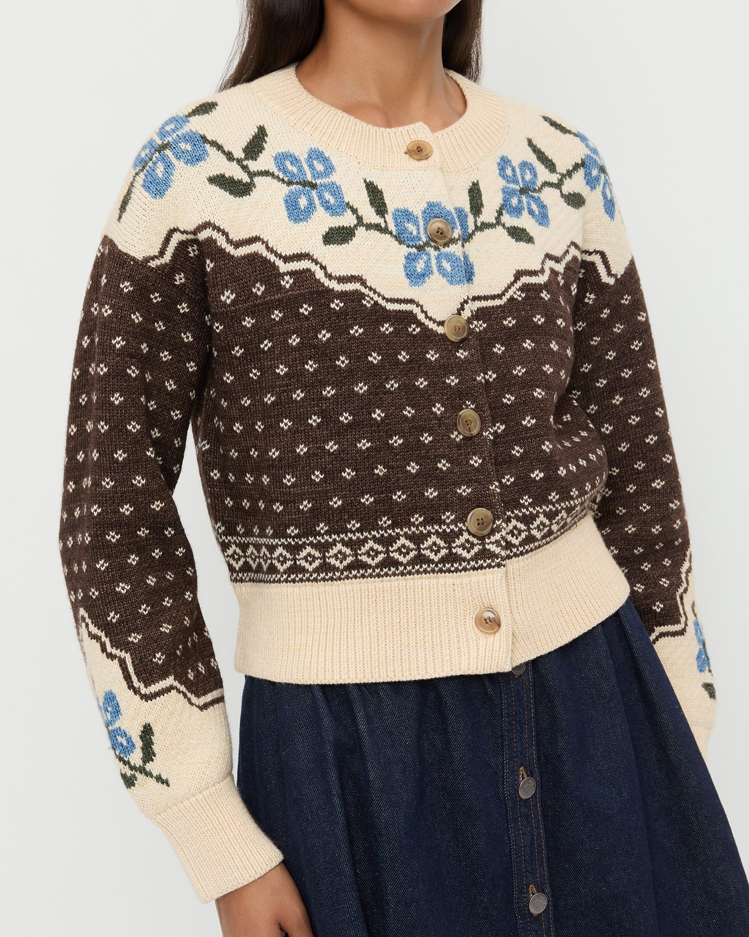 Loeffler Randall - Idris Intarsia Cardigan - Image 4