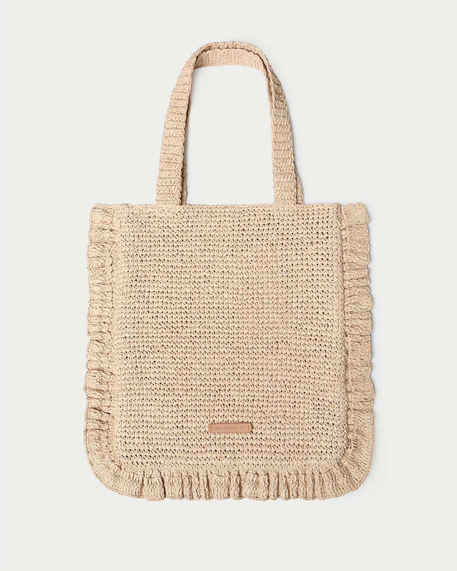 Loeffler Randall - Justine Natural Crochet Ruffle Tote