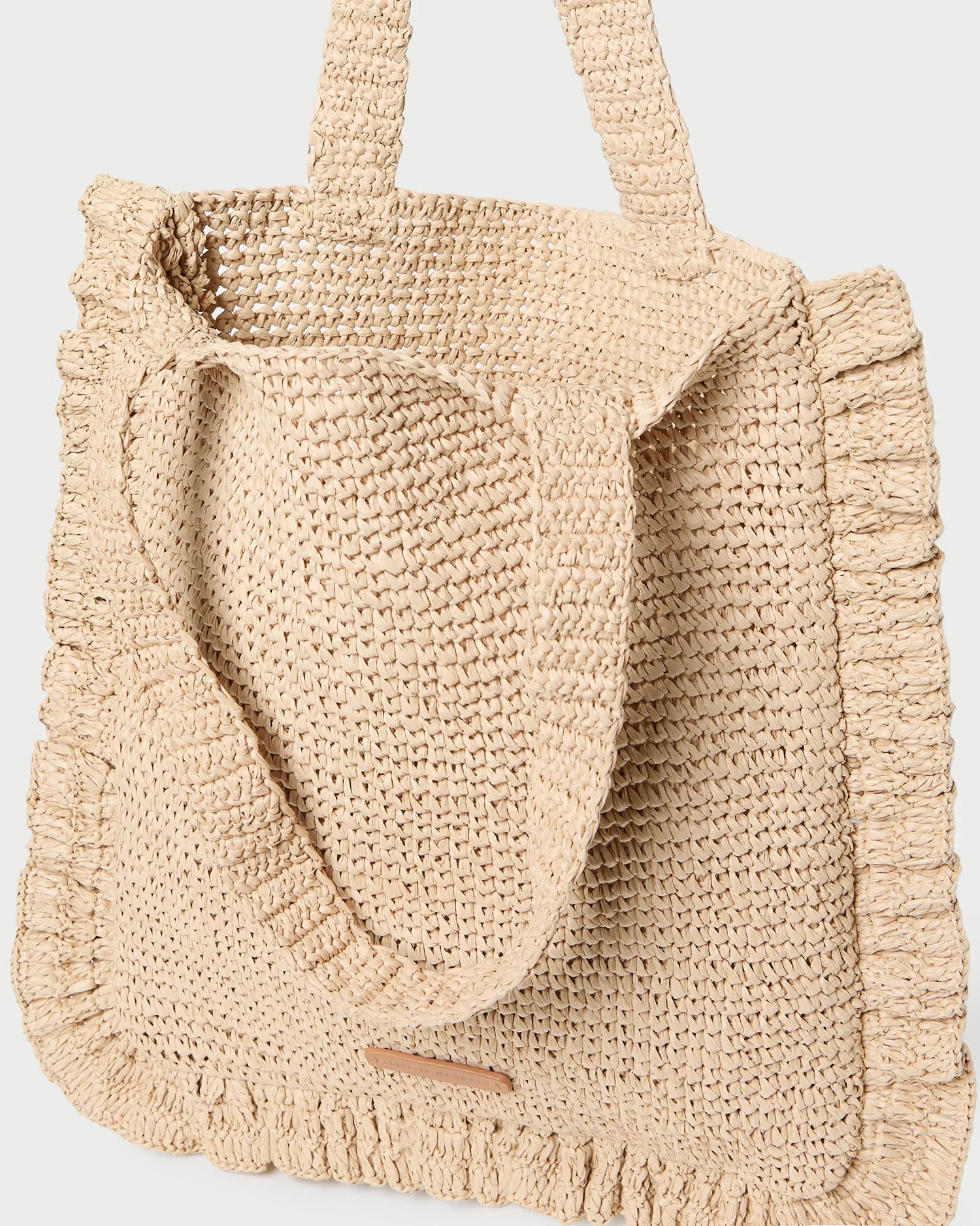 Loeffler Randall - Justine Natural Crochet Ruffle Tote - Image 3