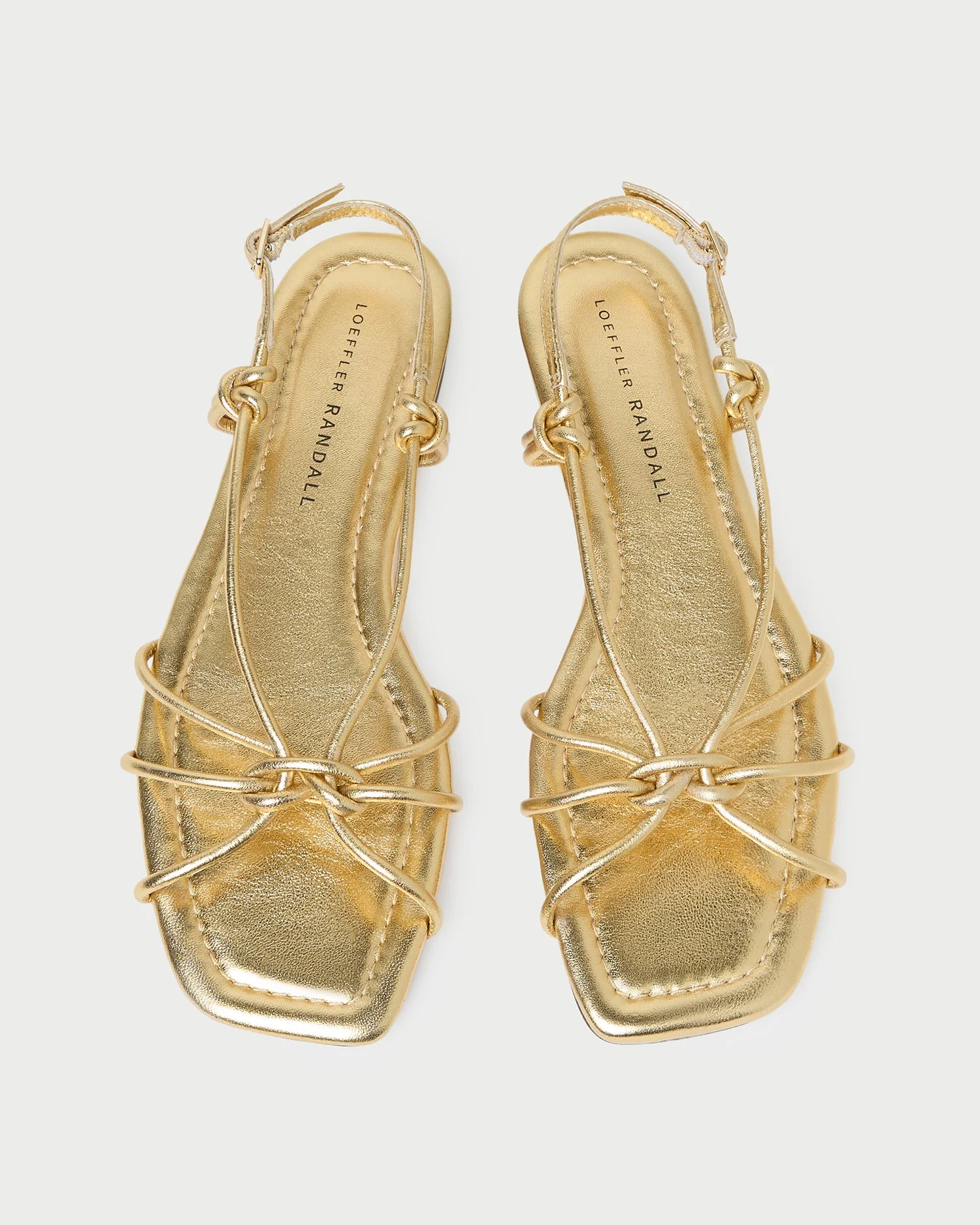 Loeffler Randall - Karly Gold Leather Strappy Sandal