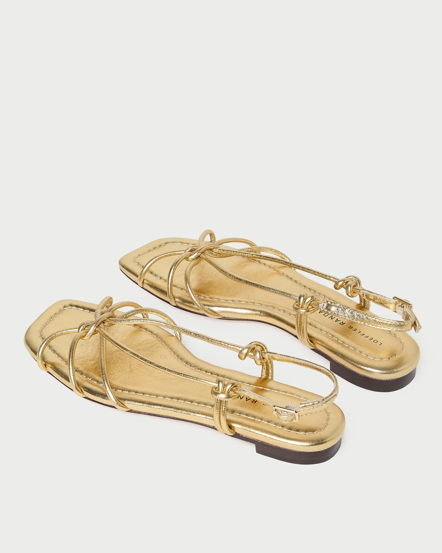 Loeffler Randall - Karly Gold Leather Strappy Sandal - Image 5