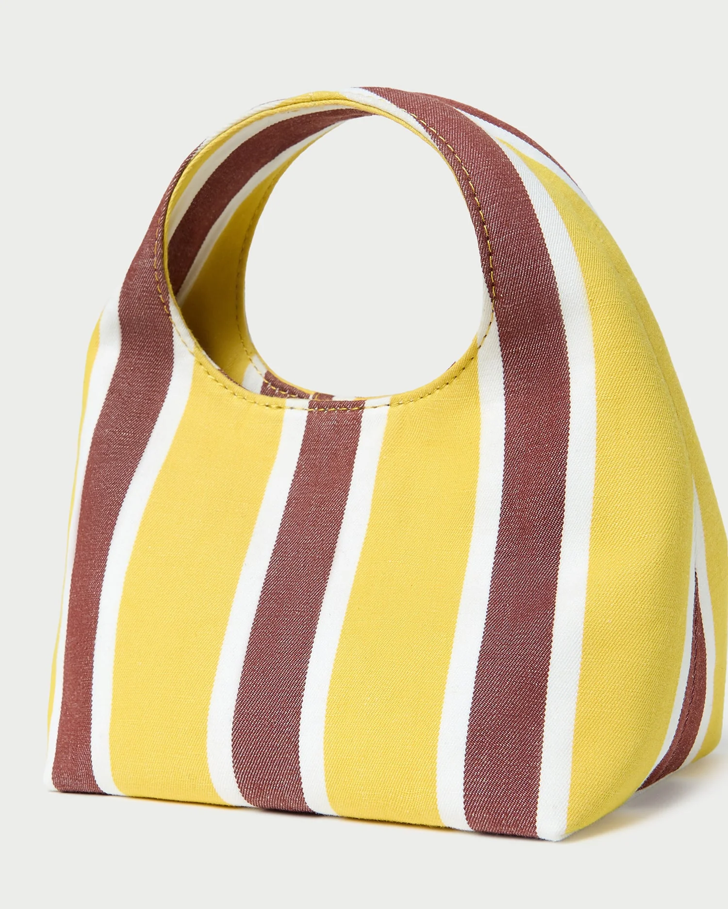 Loeffler Randall - Kenzie Yellow/Brown Stripe Mini Bag - Image 4