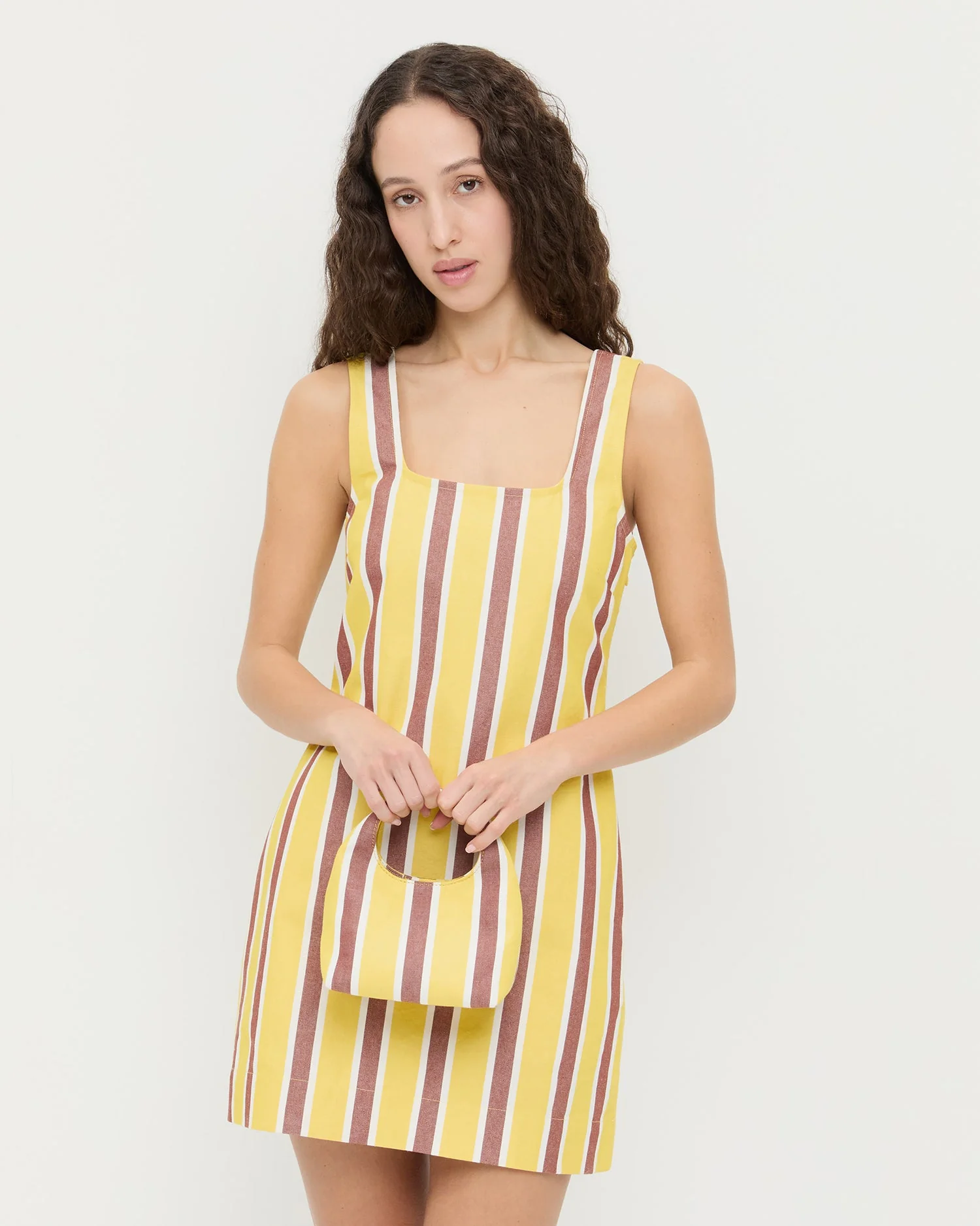 Loeffler Randall - Kenzie Yellow/Brown Stripe Mini Bag - Image 5