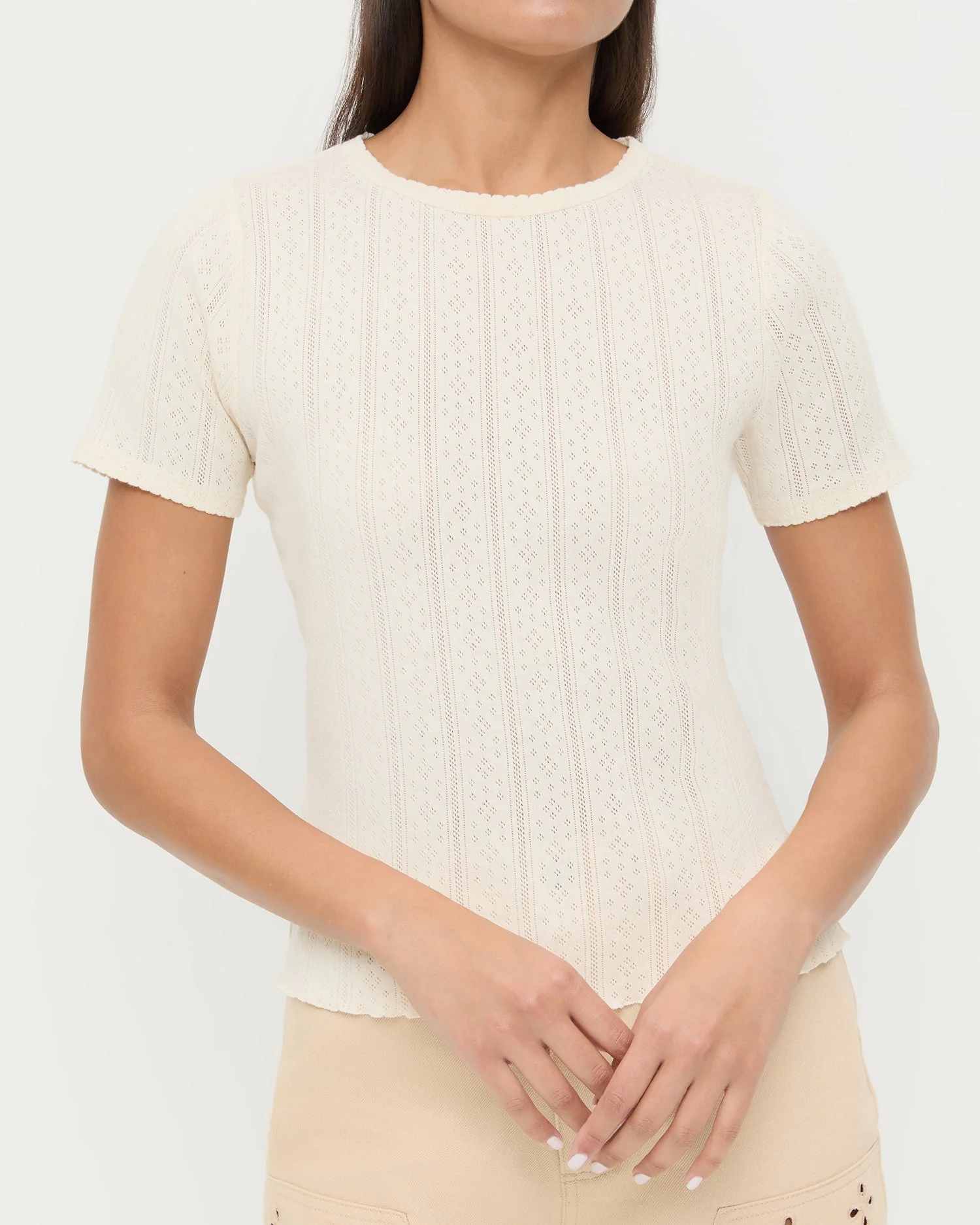 Loeffler Randall - Kerri Pointelle Tee - Image 4