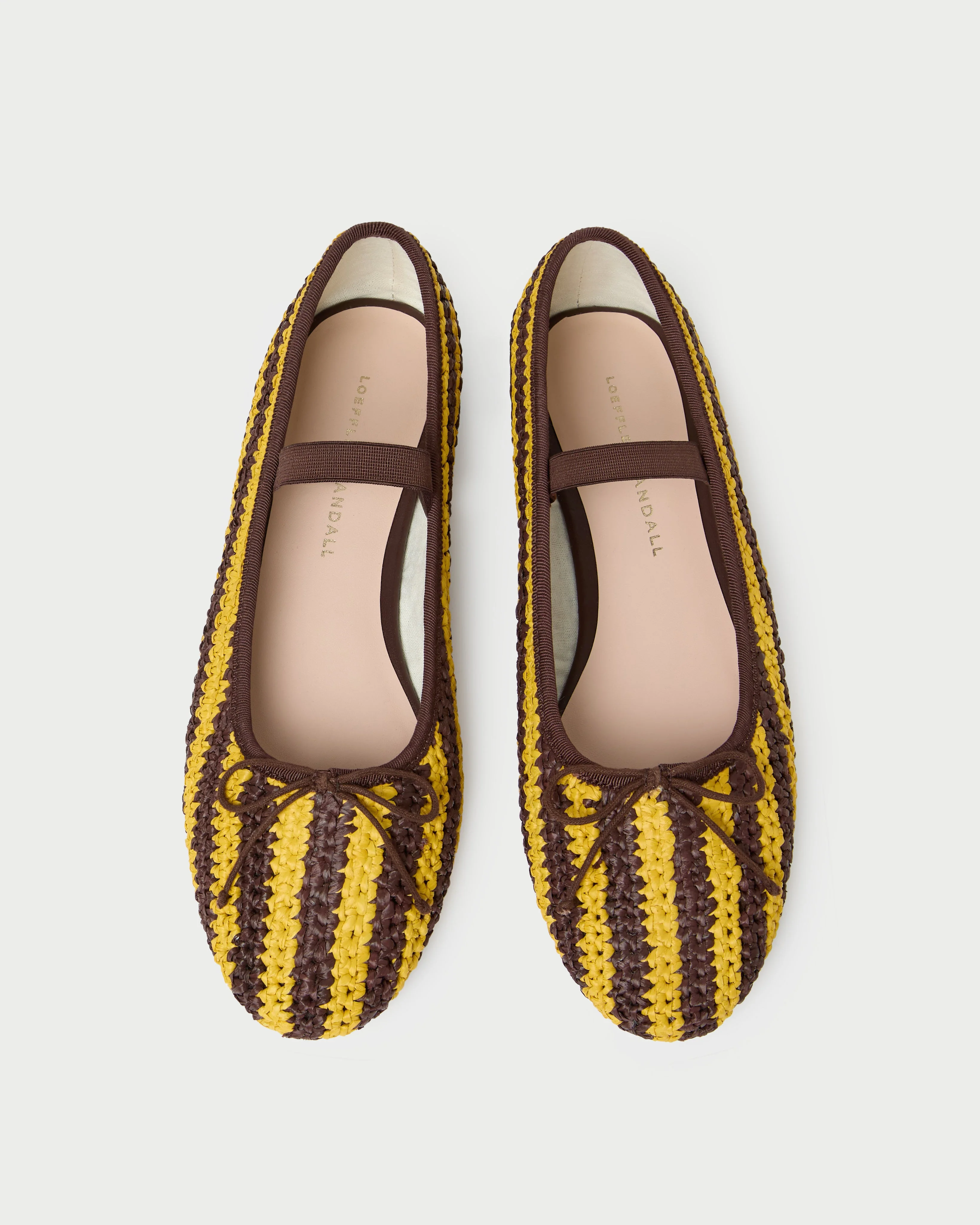 Loeffler Randall - Leonie Yellow/Brown Crochet Ballet Flat